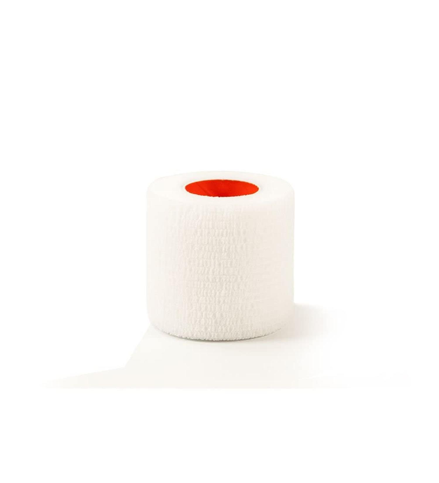 First Aid 4 Sport Latex Free Cohesive Bandage - 2.5cm x 4.5m White - 1 Roll White 2.5 Centimetres