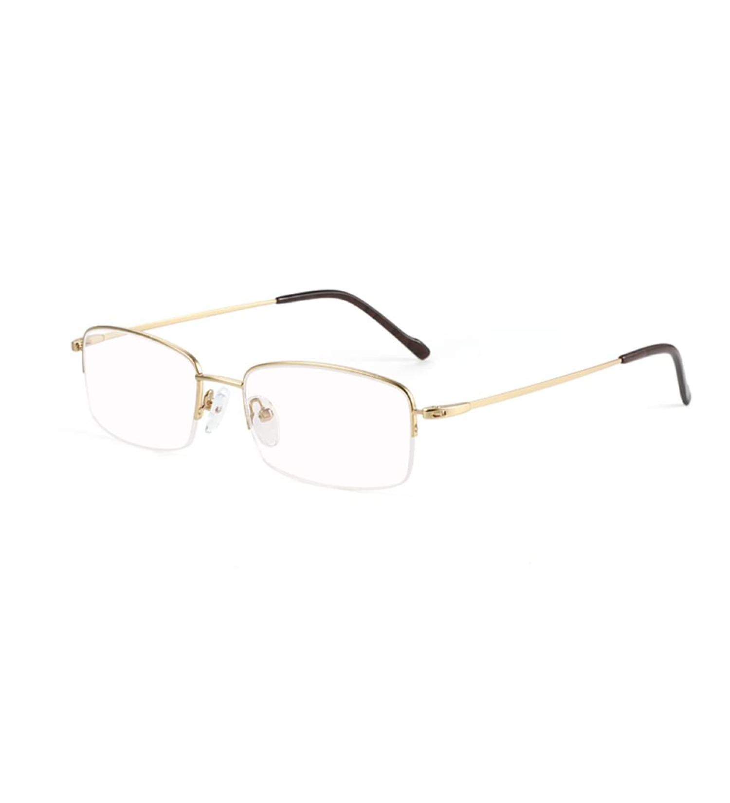 Riccie Men's Titanium Glasses - Blue Light Protection HD Aspherical Resin +0.5 to +3.0 Stylish & Durable - Buy Online on GoSupps.com