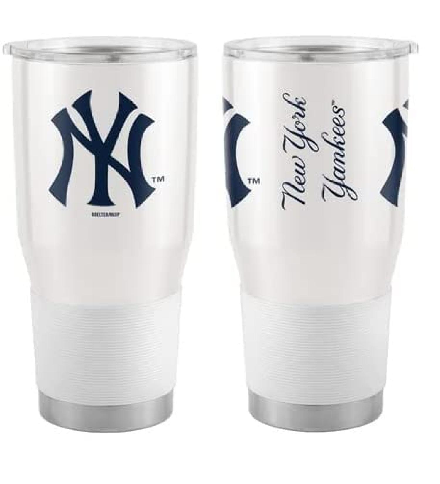 Boelter Brands Licensed MLB Alternate Style Stainless Steel Double Wall Vacuum Insulated Game Day Ultra 30oz Travel Tumbler (New York Yankees)
