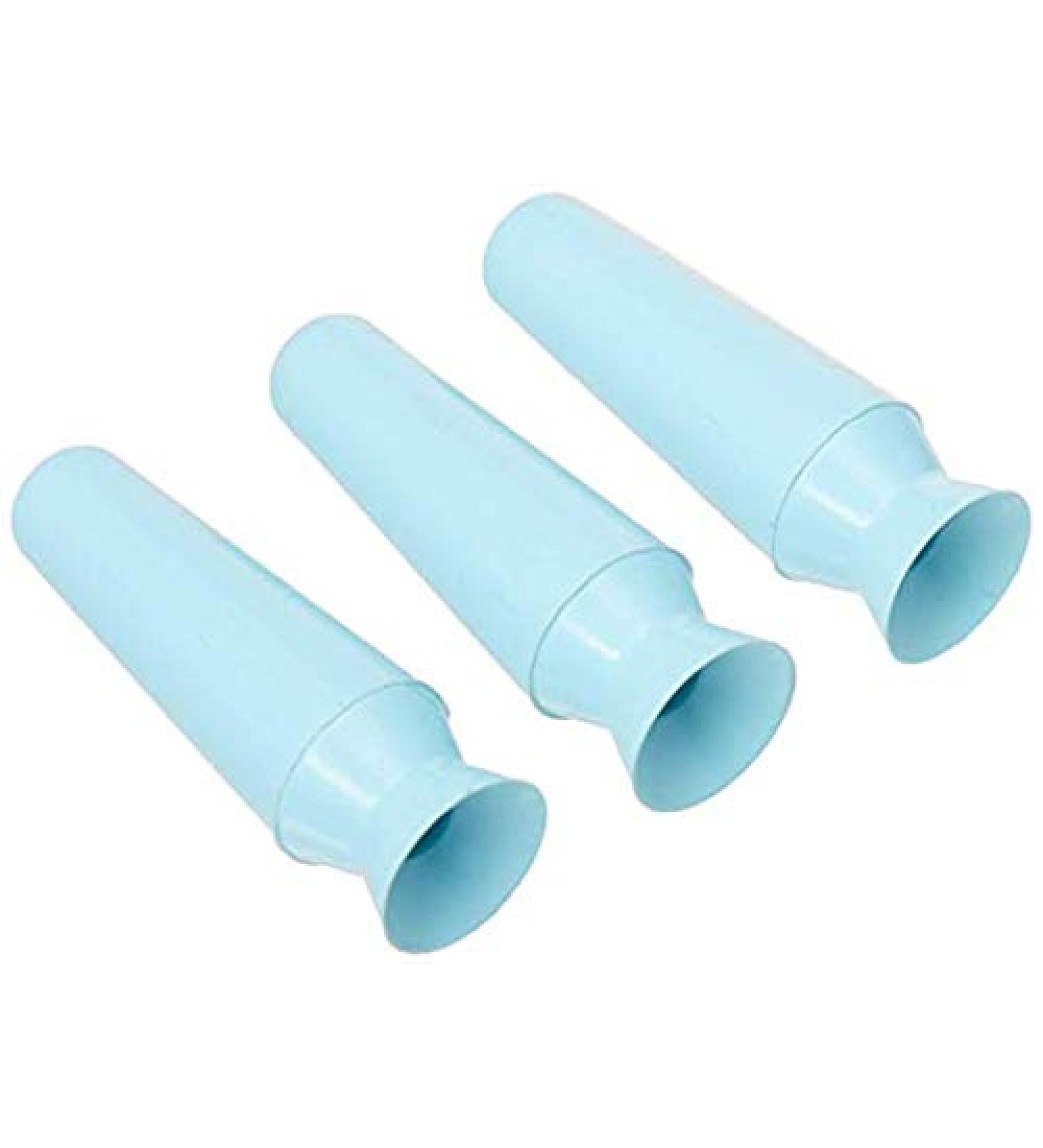 DMV Scleral Cup Large Contact Lens Handler -3 Pack - Inserts and Removes Scleral Contact Lenses and Prosthetic Eyes Dark Blue (Light Blue)
