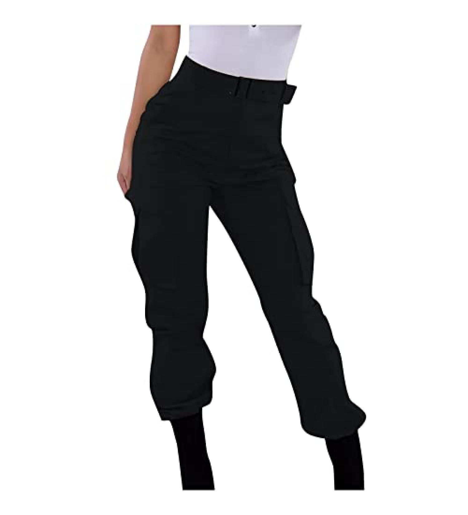 Women's Summer Hip Hop Baggy Sweatpants - High Waist Cargo Pants with Multiple Pockets | Black Joggers Trousers - Buy Online on GoSupps.com