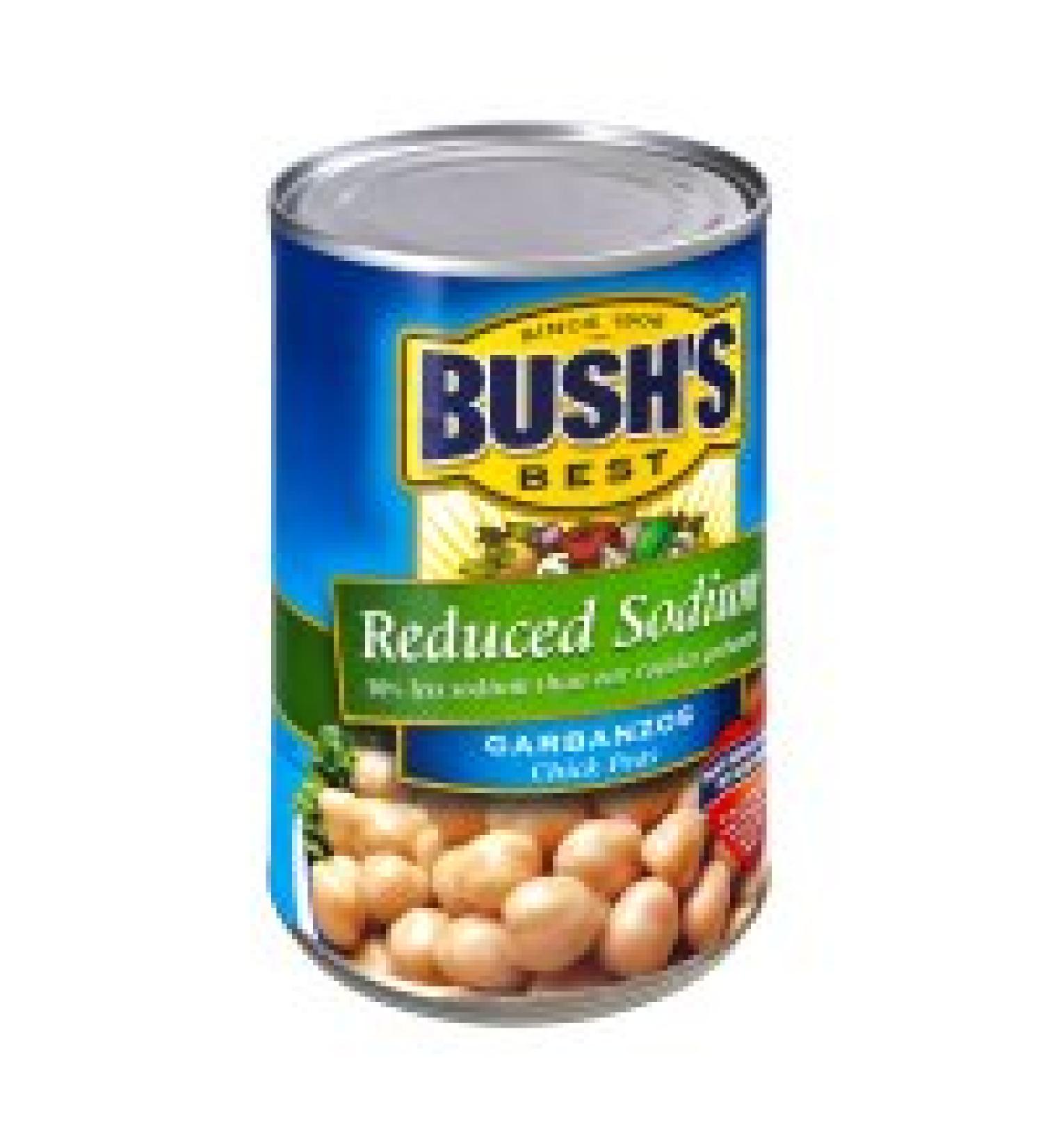 Bush's Best. Reduced Sodium, Garbanzos Chick Peas, 16oz Can (Pack of 6)