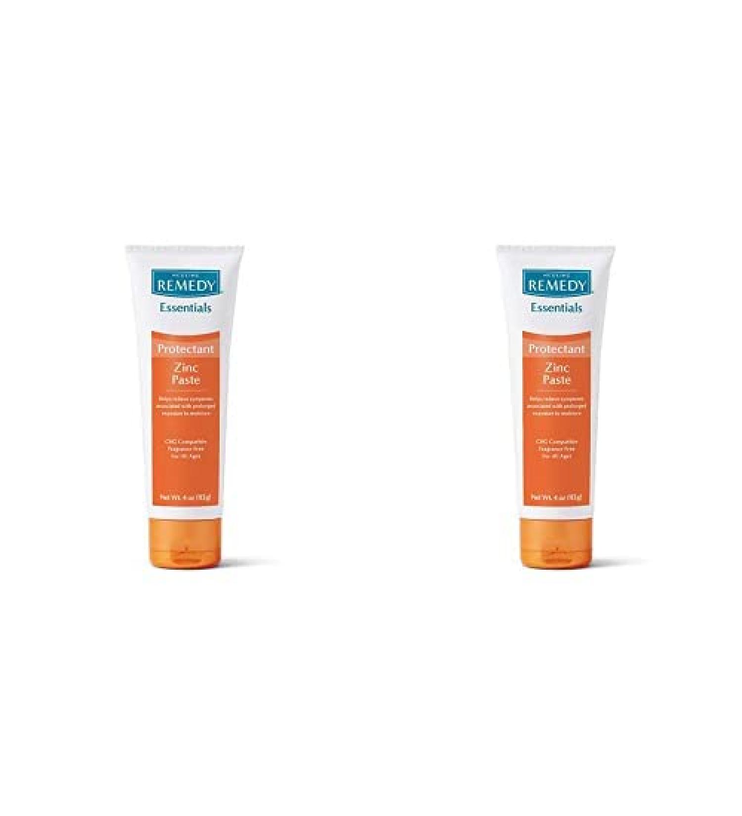 Medline Remedy Essentials Zinc Skin Protectant Paste 4oz. (Pack of 2)