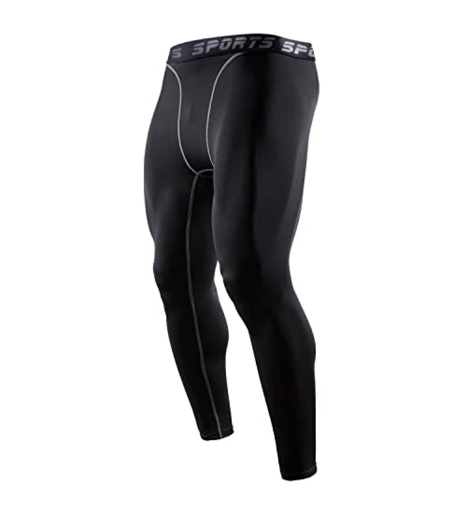 Tesuwel Compression Pants for Men - Cool Dry Basketball Athletic Tights | Gym Running Leggings - 1 or 2 Pack, 33-black, X-Large - Buy Online on GoSupps.com