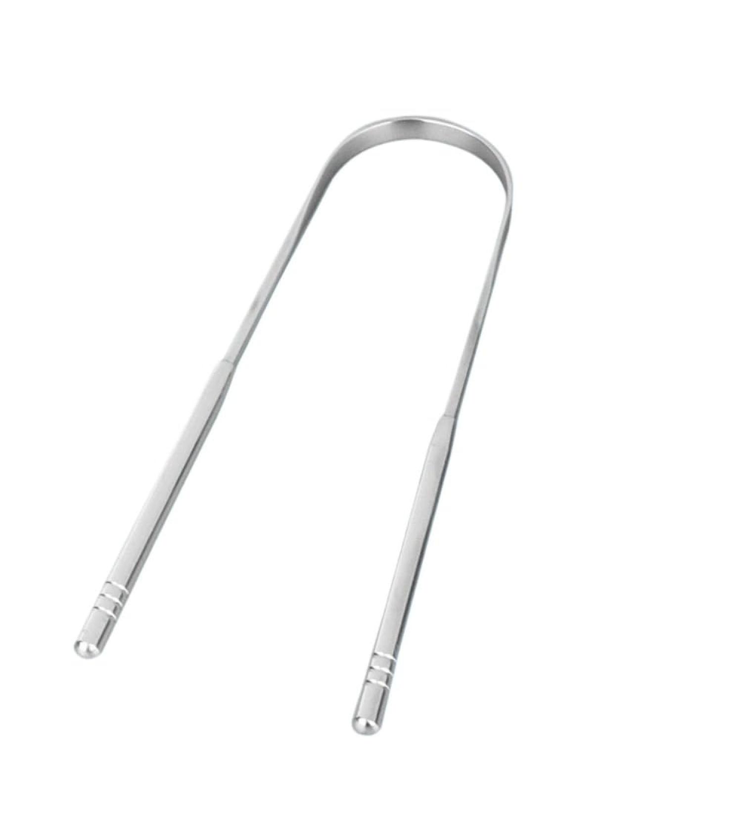Stainless Steel Tongue Scraper - Fight Bad Breath & Enhance Oral Care | Travel Essential for Fresh Breath - Buy Online on GoSupps.com