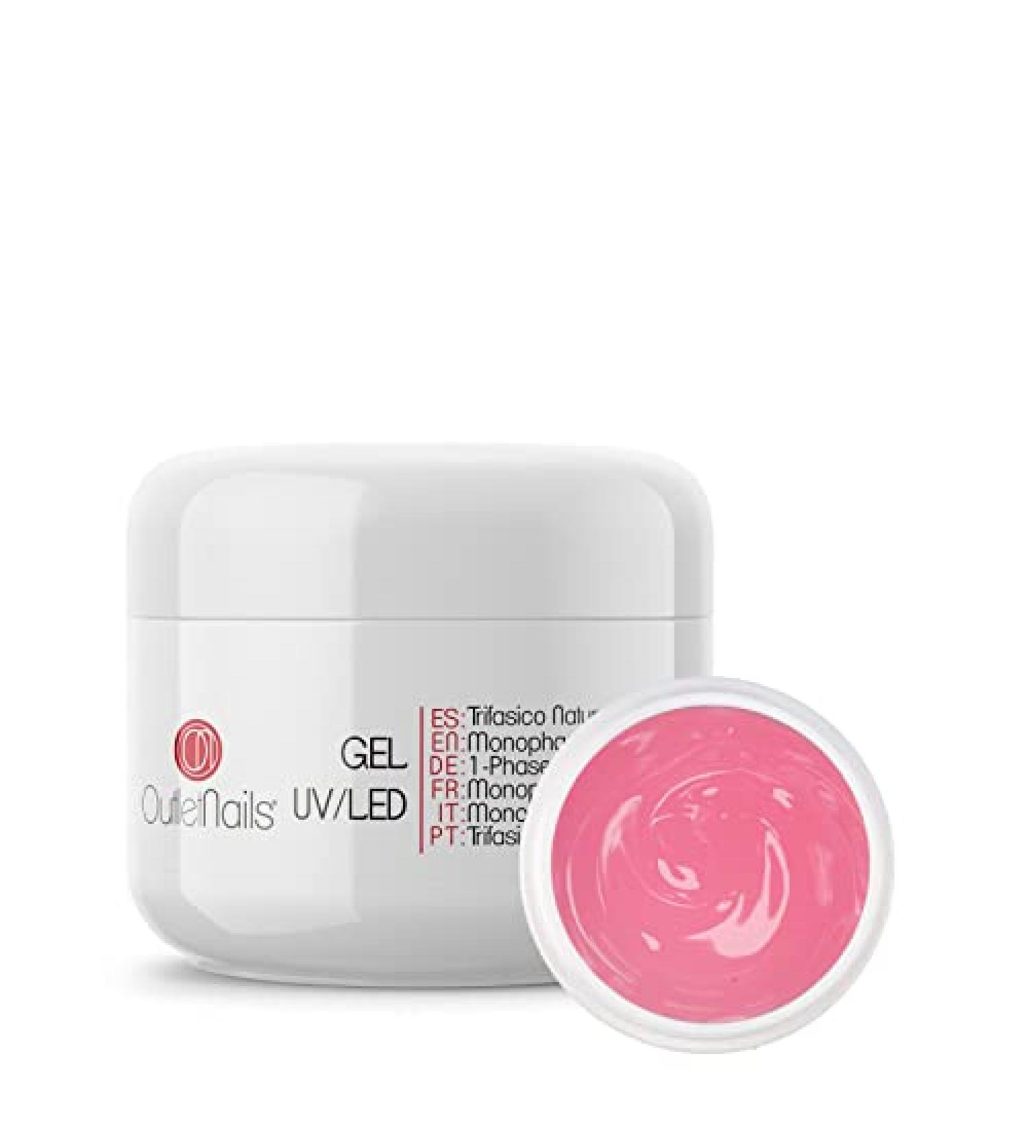 UV Gel 1-Phase Pink Natural 30ml - 3 in 1 Nail Gel for Artificial Nails | International Shipping Available - Buy Online on GoSupps.com