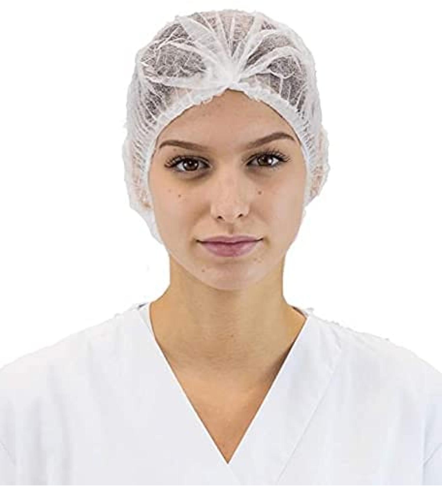 QIAN SOU Disposable Bouffant Caps 24 Pack - Silky Soft Hair Nets (100 Pack) - Buy Online on GoSupps.com