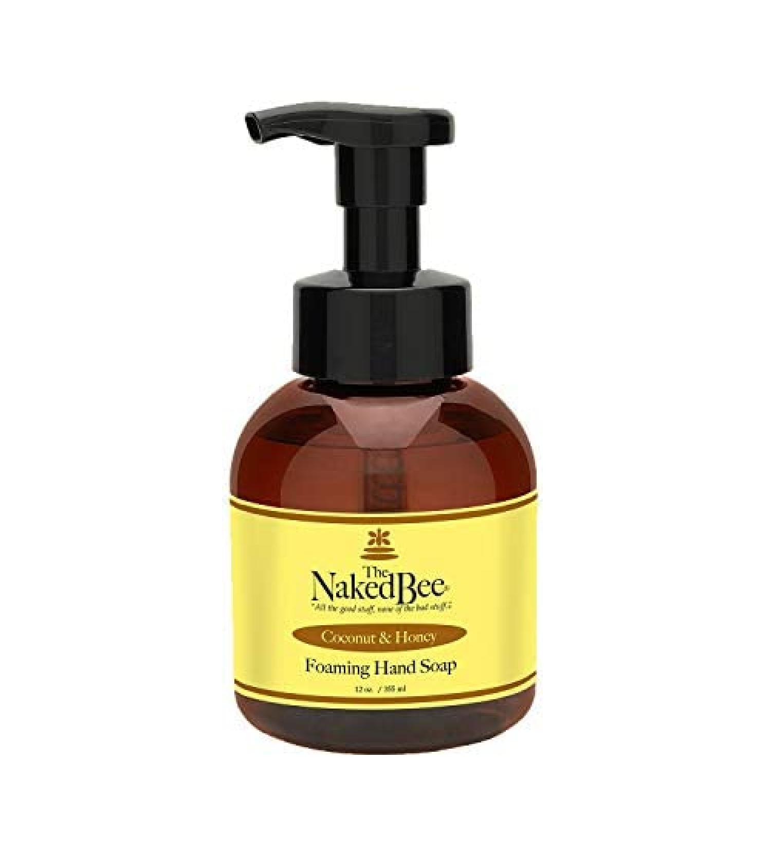 Naked Bee Coconut & Honey Foam Soap 12 oz - Gentle Liquid Hand Soap for Soft Moisturized Hands | International Shipping Available - Buy Online on GoSupps.com