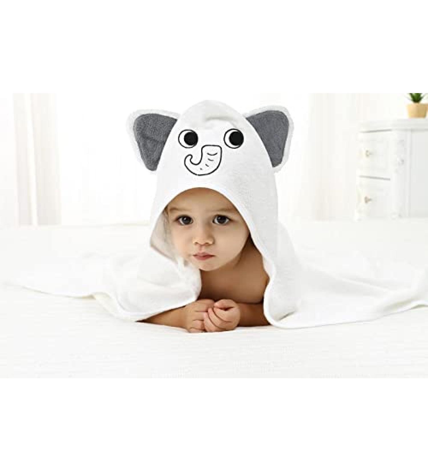 Baby Hooded Towel Ultra Soft 100% Bamboo Fabric 0-5 Years Large size 90x90CM(35"X 35") Highly Durable 500 GSM Girls Boys Babies Newborn Toddler and Kids - Buy Online on GoSupps.com
