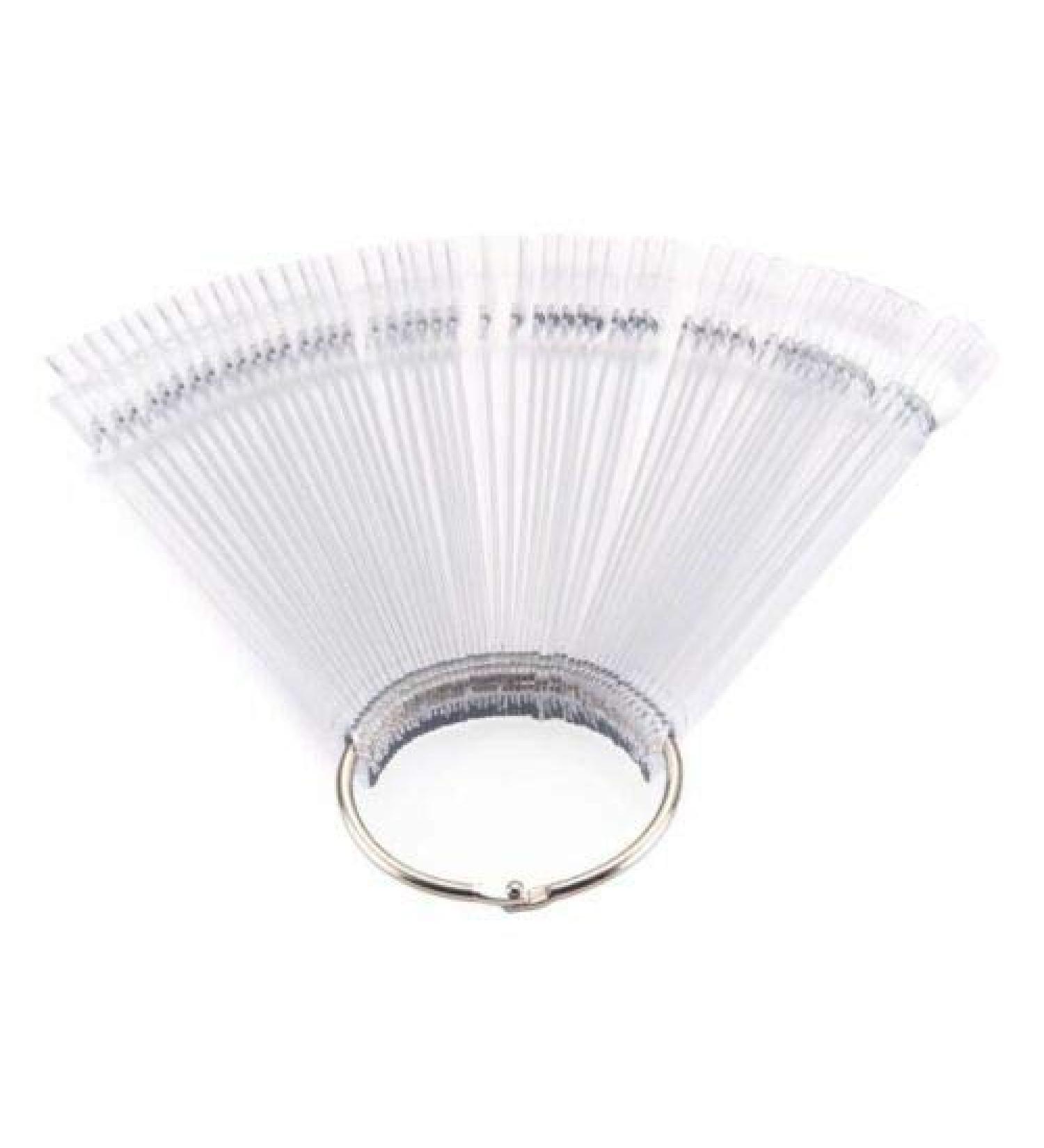 Divine 50X Nail Art Tips Colour Pop Sticks Display Fan Practice starter ring Clear
