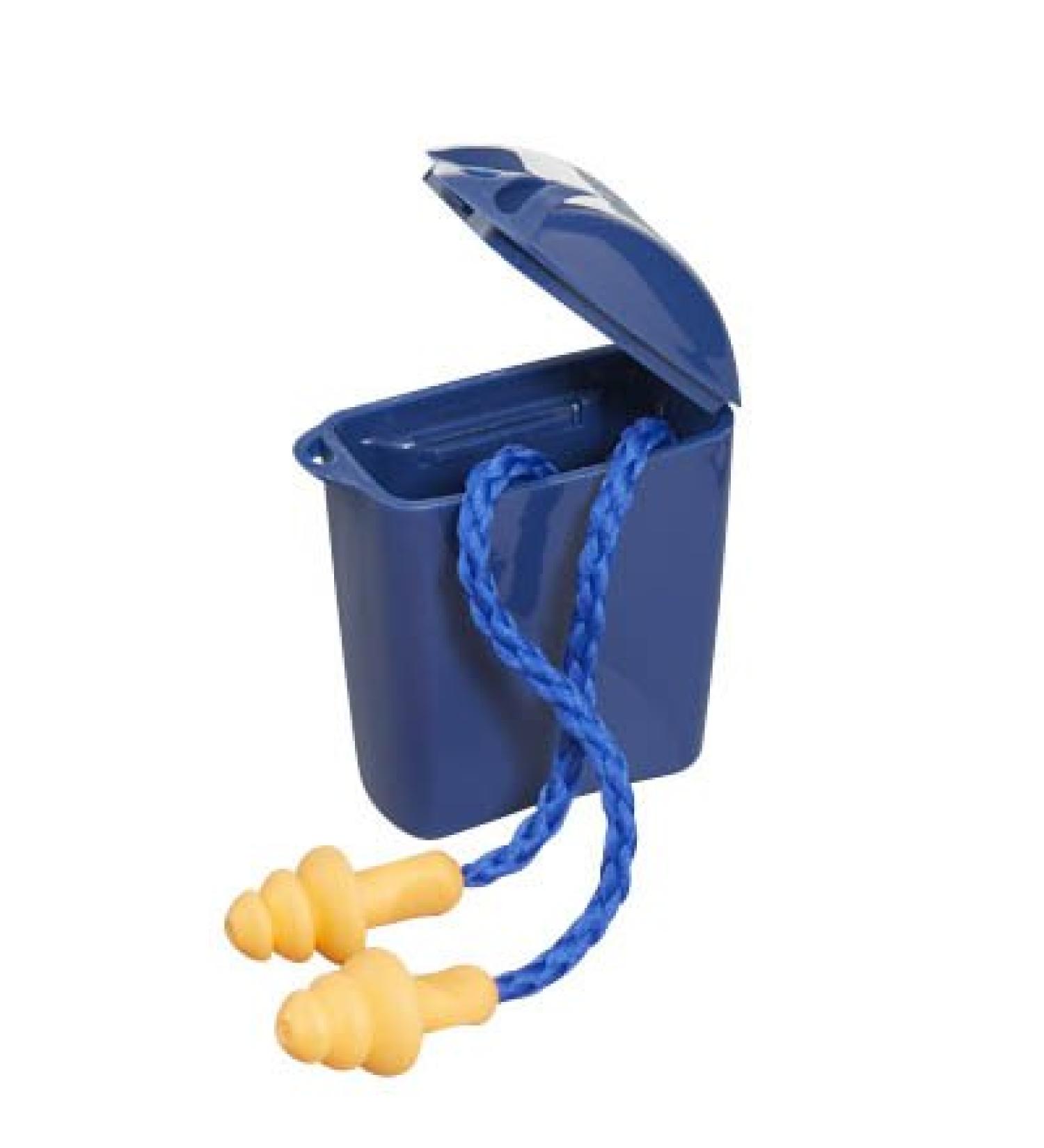 3M earplugs 1271C with cord in storage box