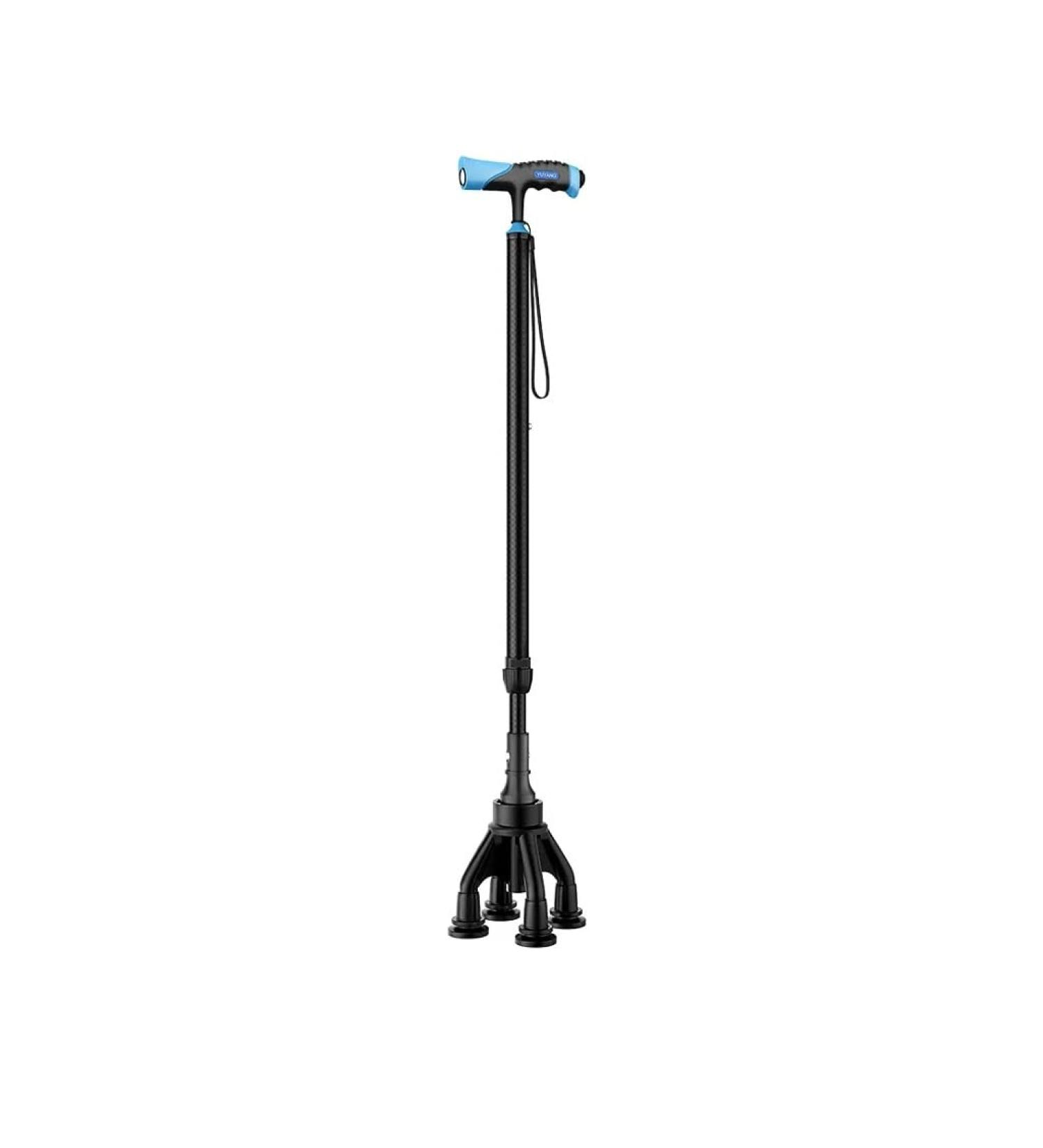 Crutches for The Elderly Multi-Functional Non-Slip Telescopic Folding Cane with Four-Legged Walking Stick for The Elderly Smooth Sailing - Buy Online on GoSupps.com