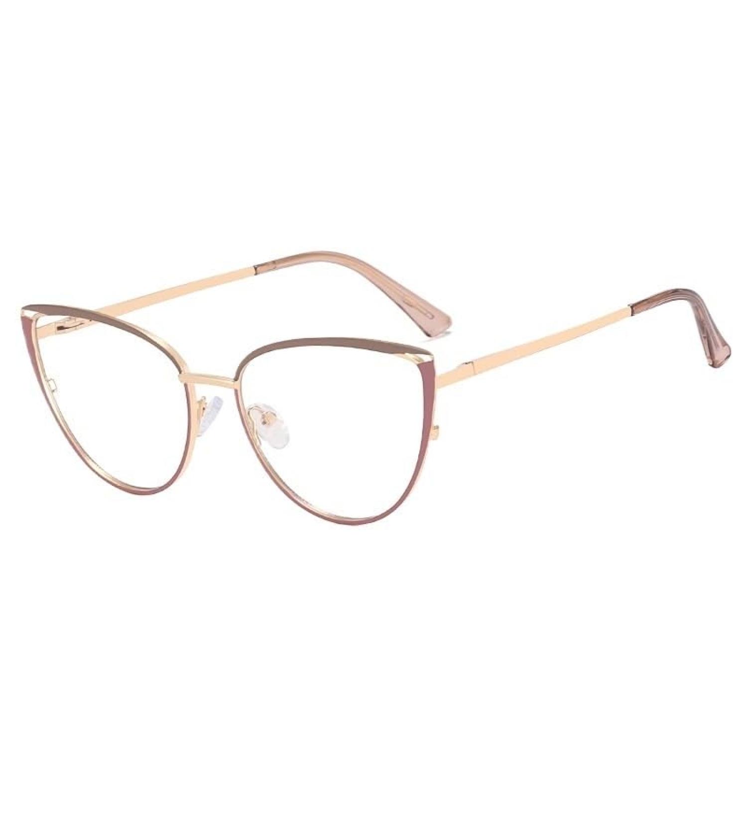 Buy Anti Glare Cat-Eye Reading Glasses - Metal Flat Light Mirror Anti Blue Light Blocking 2.50 Prescriptions - International Shipping Available - Buy Online on GoSupps.com