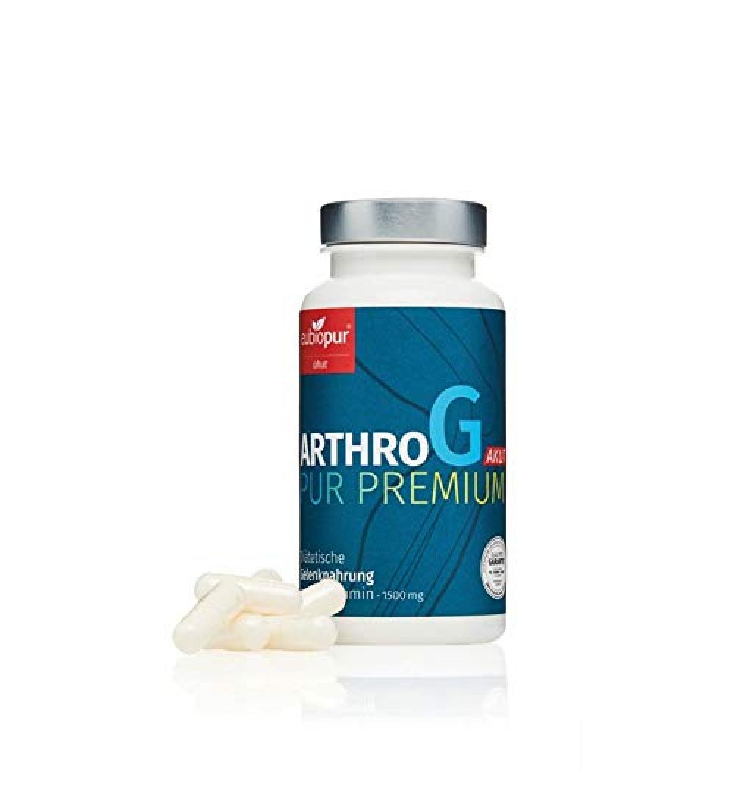 Buy Eubiopur Arthro G Akut Pur - Premium Vegan Joint Capsules with Glucosamine & Hyaluronic Acid for Osteoarthritis Relief - Buy Online on GoSupps.com