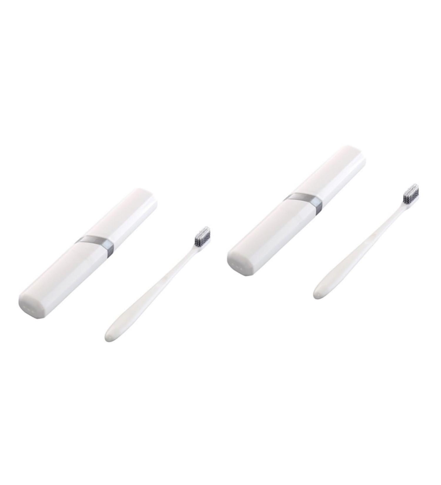 Ultechnovo Portable Travel Toothbrush Holder - Protective Case for On-the-Go Toothbrushes | Ideal Travel Gift in White - Buy Online on GoSupps.com