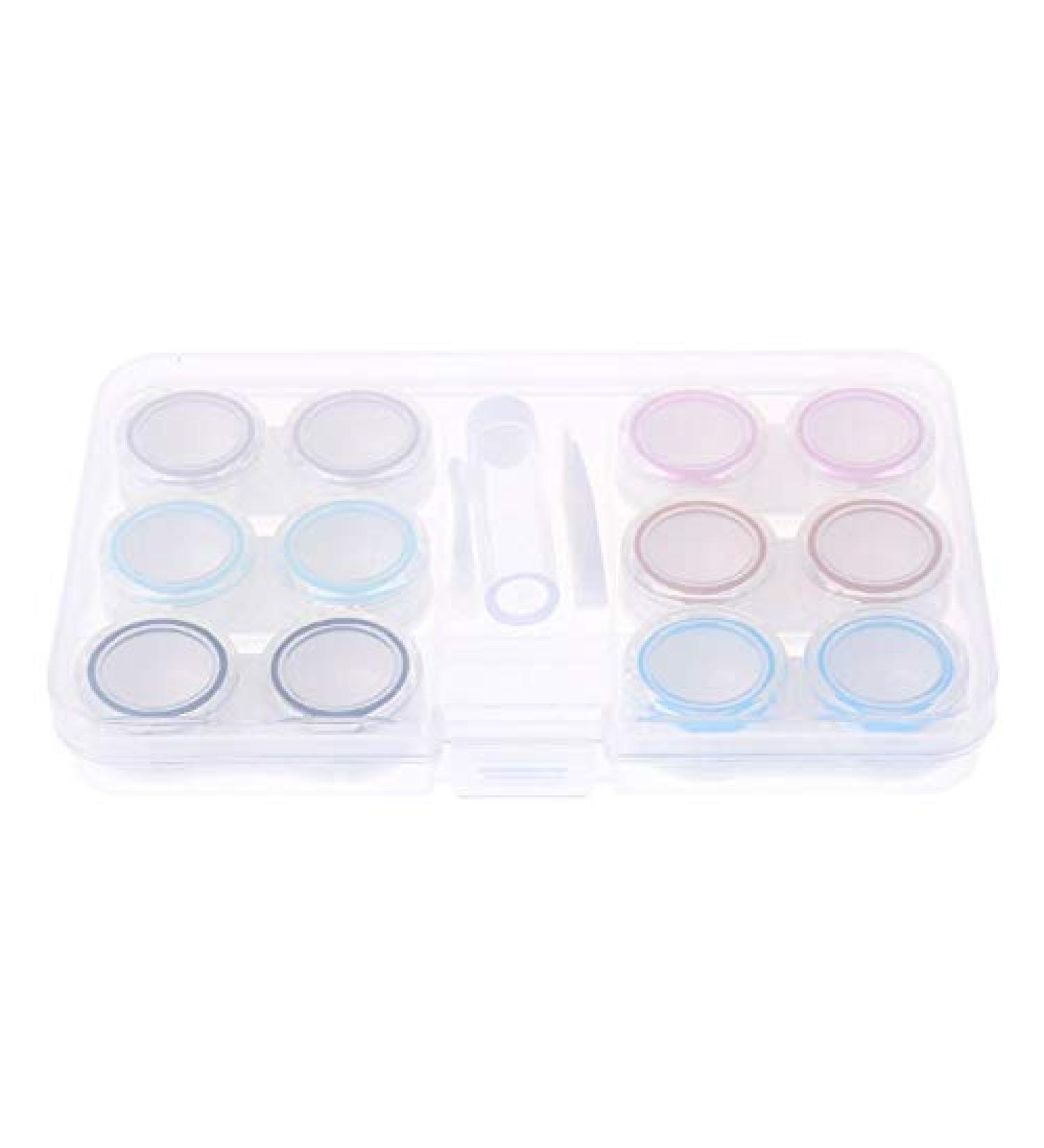 YIZITU Contact Lens Case Set - 6 Leak-proof Transparent Portable Boxes | Ideal for Travel - Buy Online on GoSupps.com