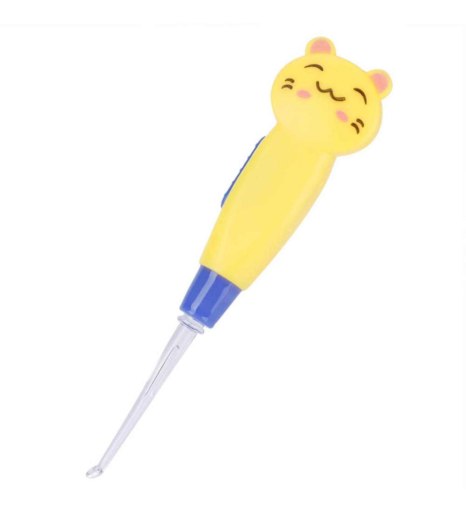 Qiilu Toddler Ear er Baby Ear Scoop - Yellow Kitten - ABS Plastic | Ear Care Essential - Buy Online on GoSupps.com