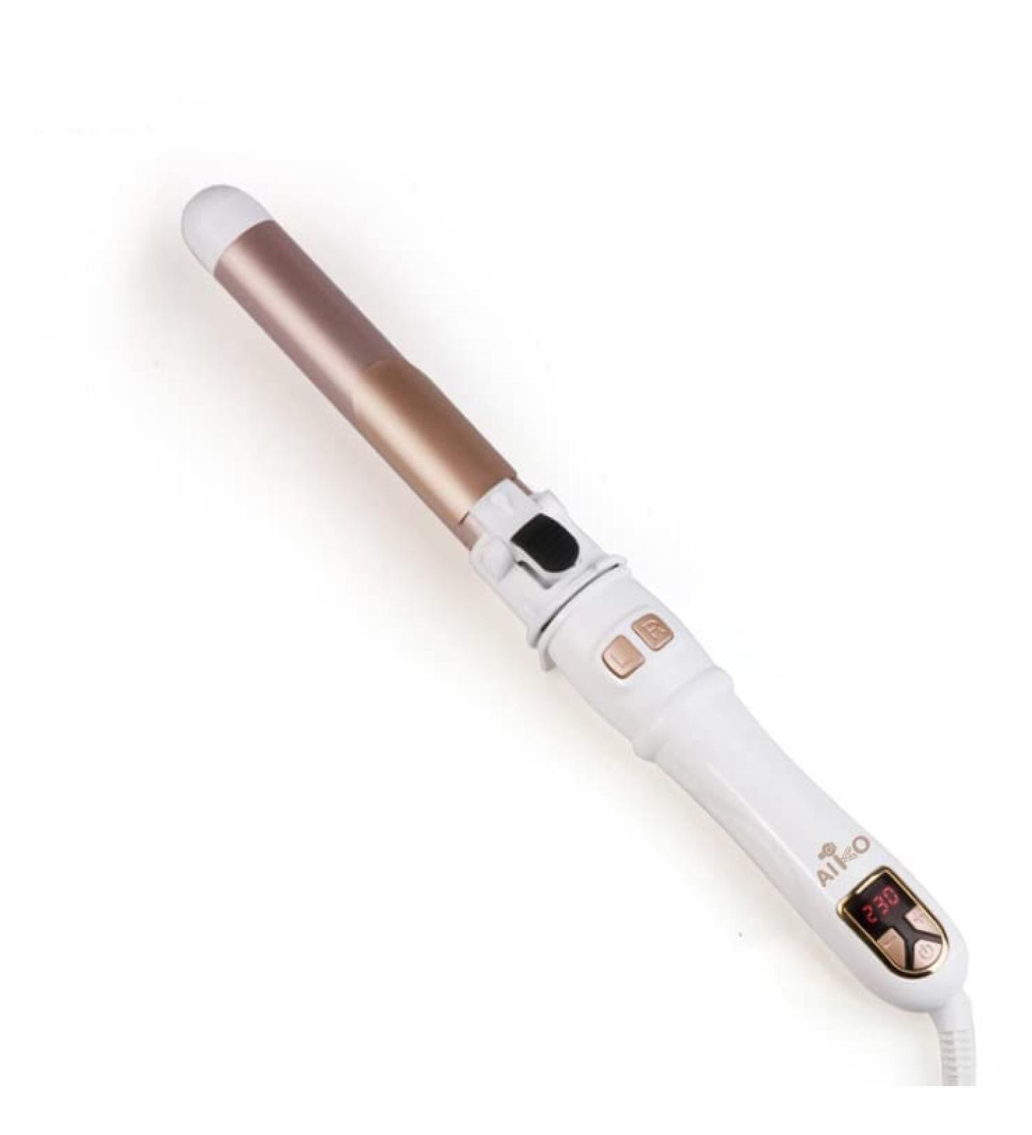 Auto Rotating Hair Curler 28mm - 1.1 Inch Curling Wand with Instant Heat Anti-Scald Dual Voltage & LCD Display | International Shipping Available - Buy Online on GoSupps.com