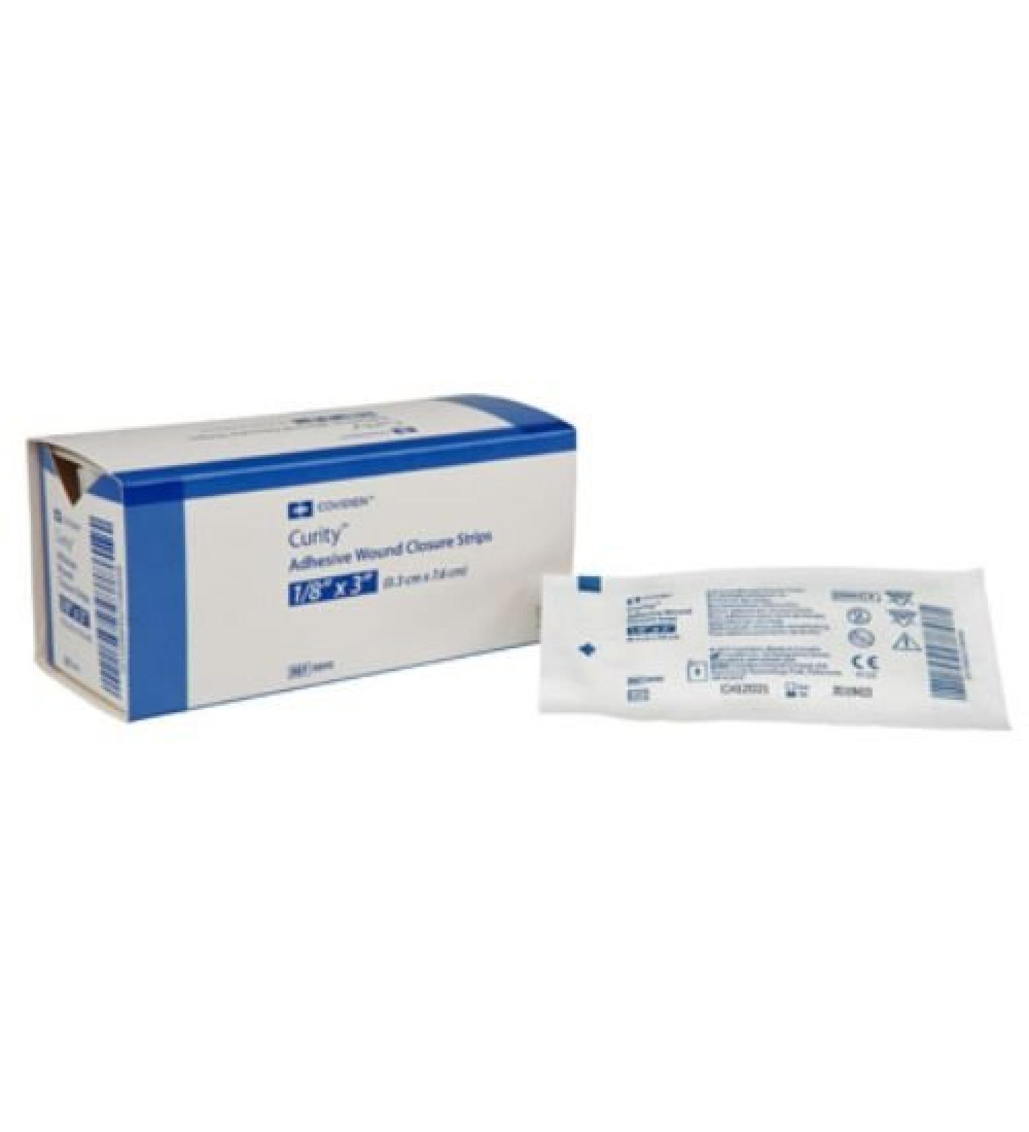 Covidien 9893 Curity Adhesive Wound Closure Strip 1/4" x 4" Size Pack of 2000