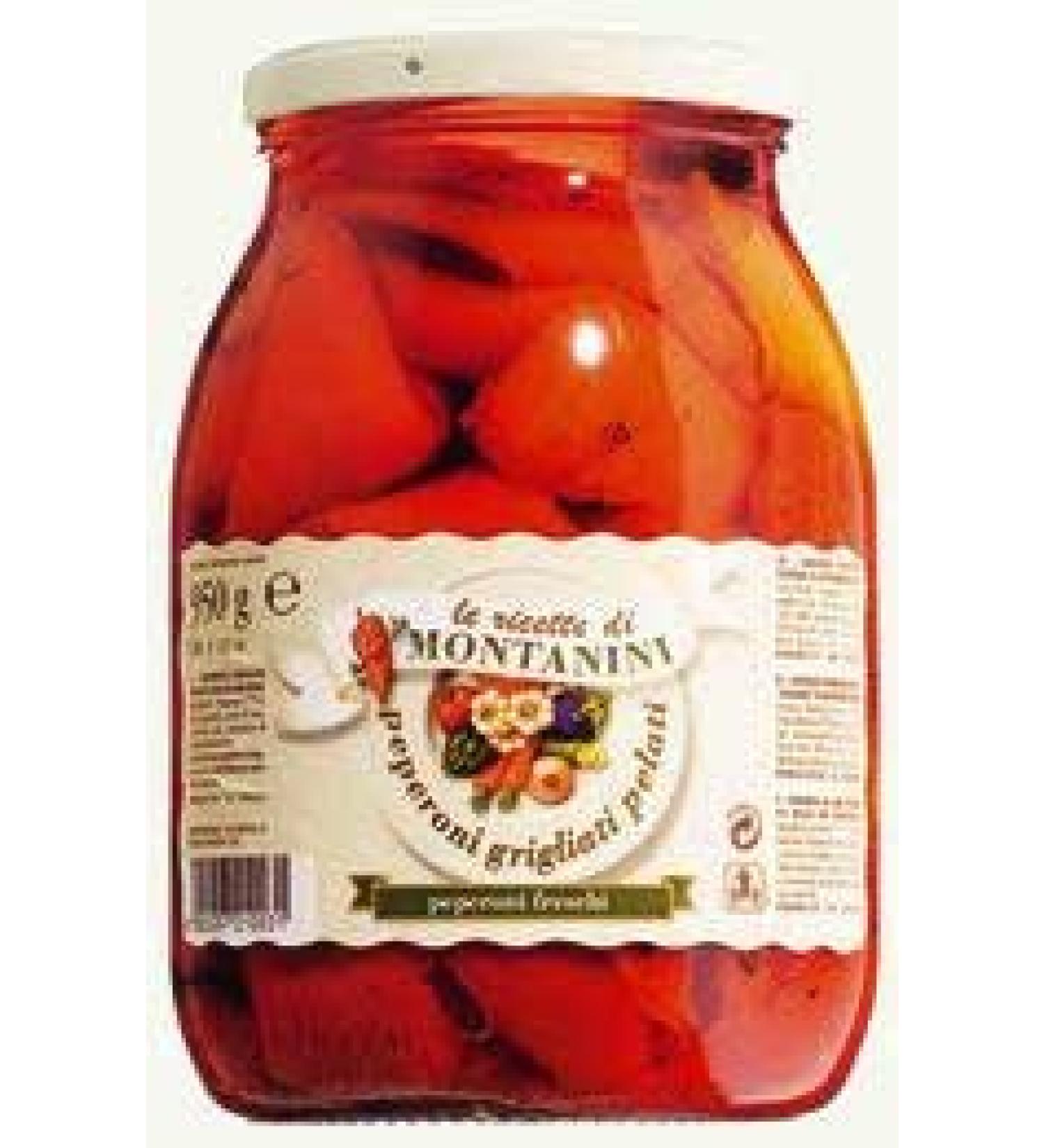 Montanini Peperoni Grigliati Pelati from Piedmont 950g