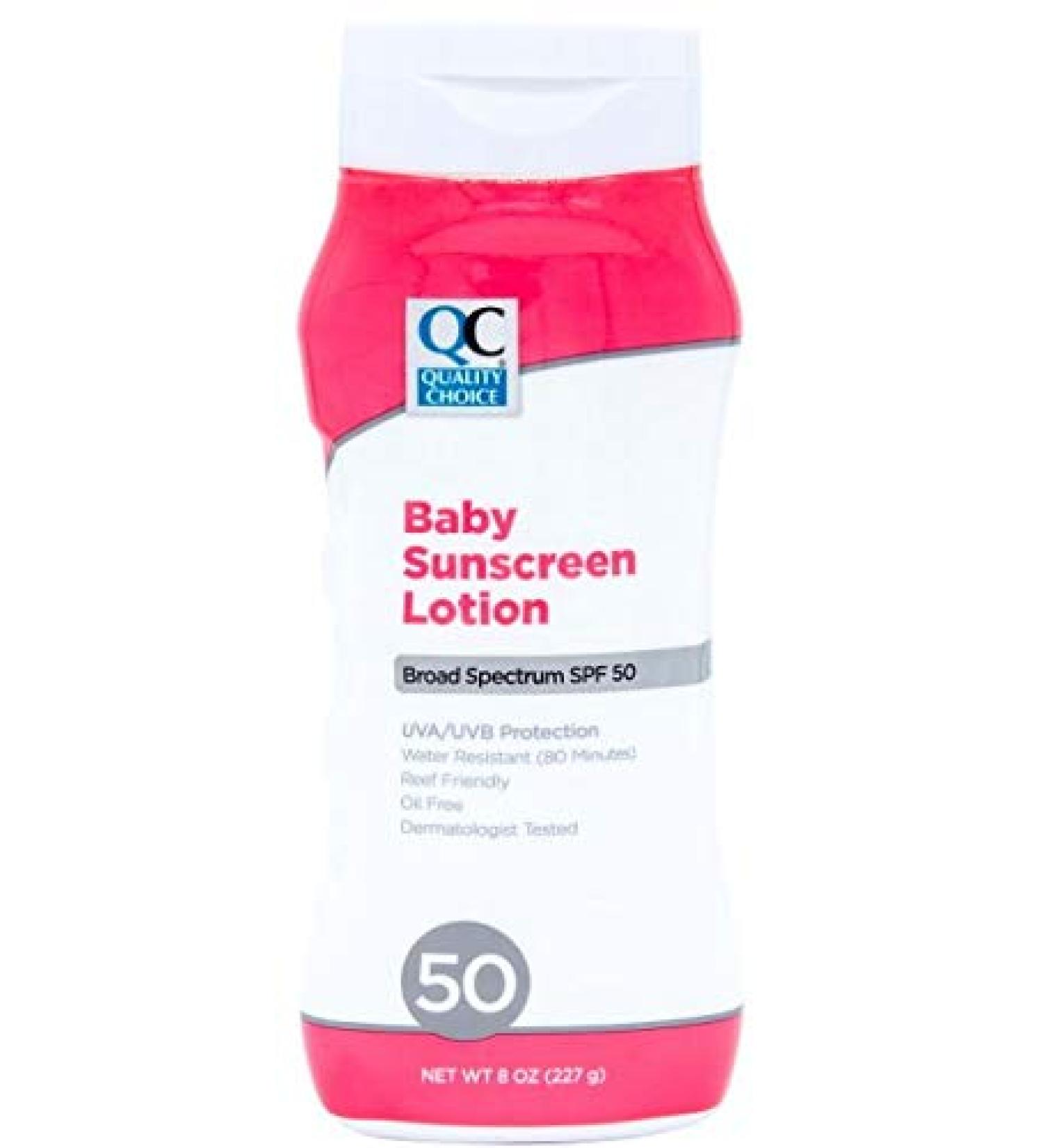 Quality Choice Baby Sunscreen SPF 50 Lotion 8 Oz - Ultimate Sun Protection for Babies - Buy Online on GoSupps.com