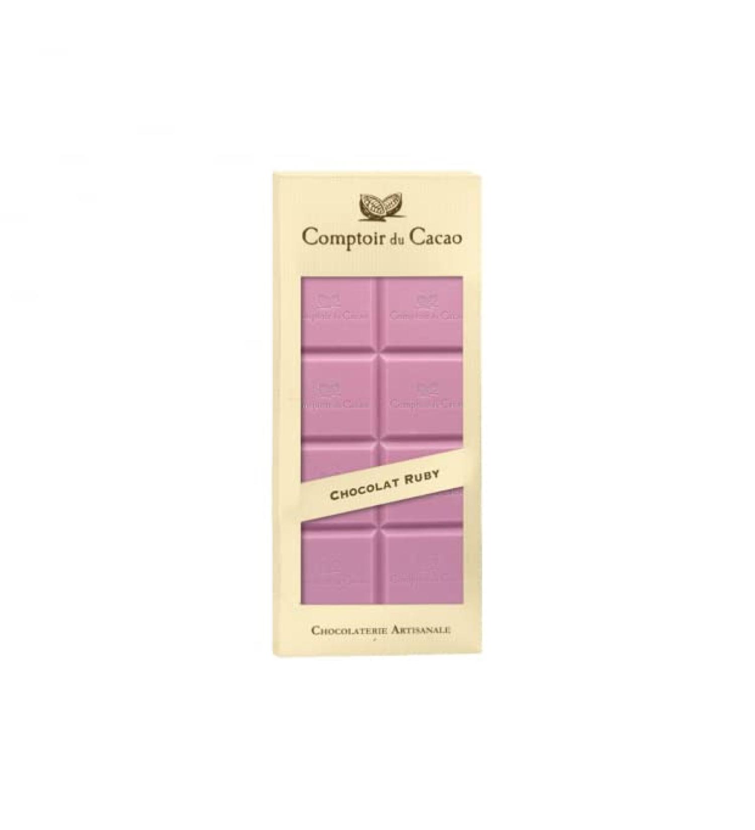 Ruby chocolate bar 90g - Comptoir du Cacao