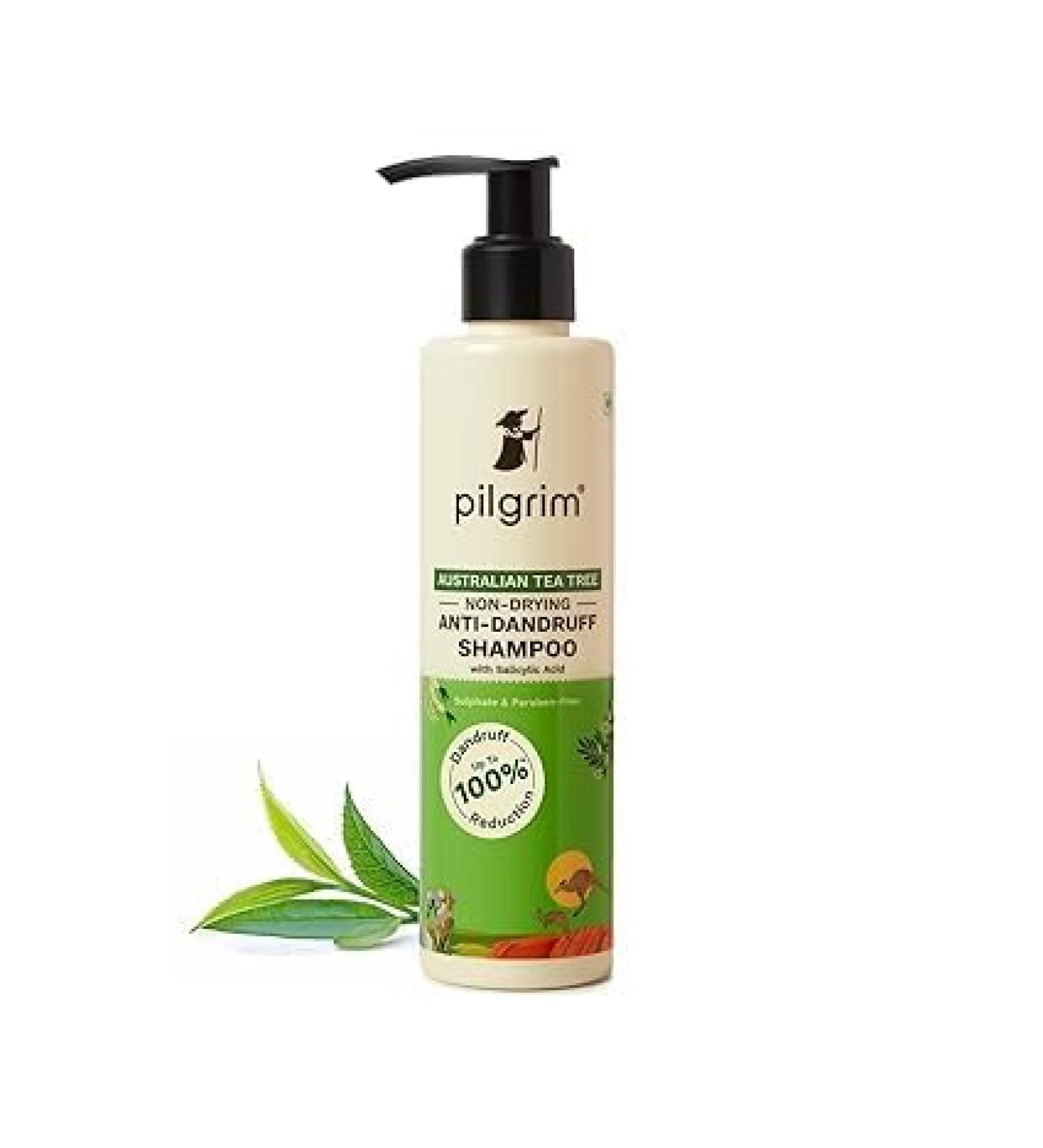 Pilgrim Australian Tea Tree Anti-Dandruff Shampoo 200ml | Non-Drying Soothes Itching & Irritation for Men & Women - Buy Online on GoSupps.com