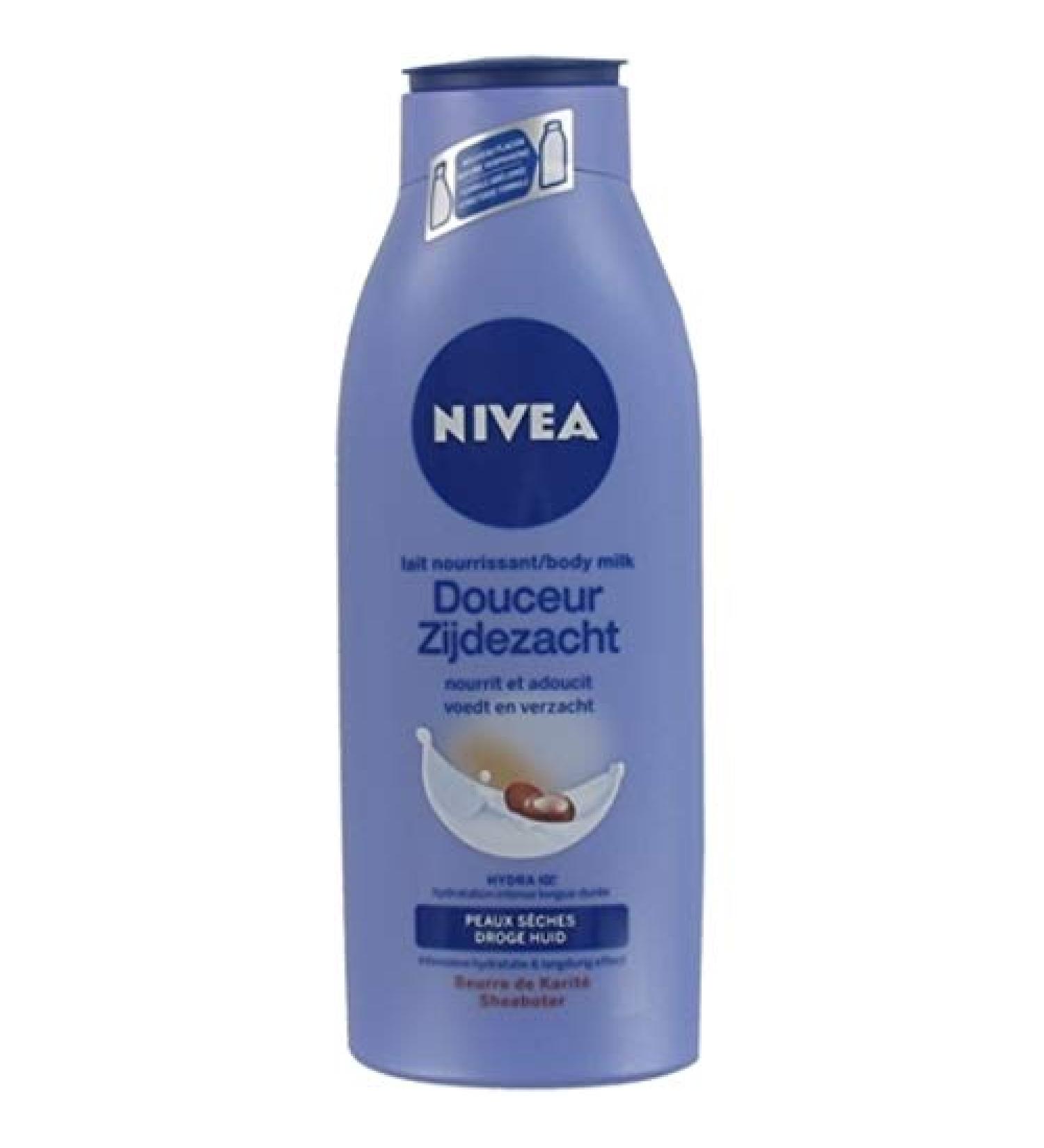 Pack of 6 - Nivea Body Milk - Silky Shea Butter - for dry skin - 400 ml