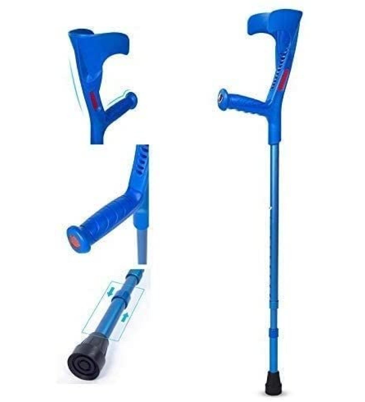 Forearm Crutches Adjustable Forearm Crutches - Handle Lightweight Cuff Crutch - Adjustable 14 Height Adjustable Stops - for Standard and Tal - Buy Online on GoSupps.com