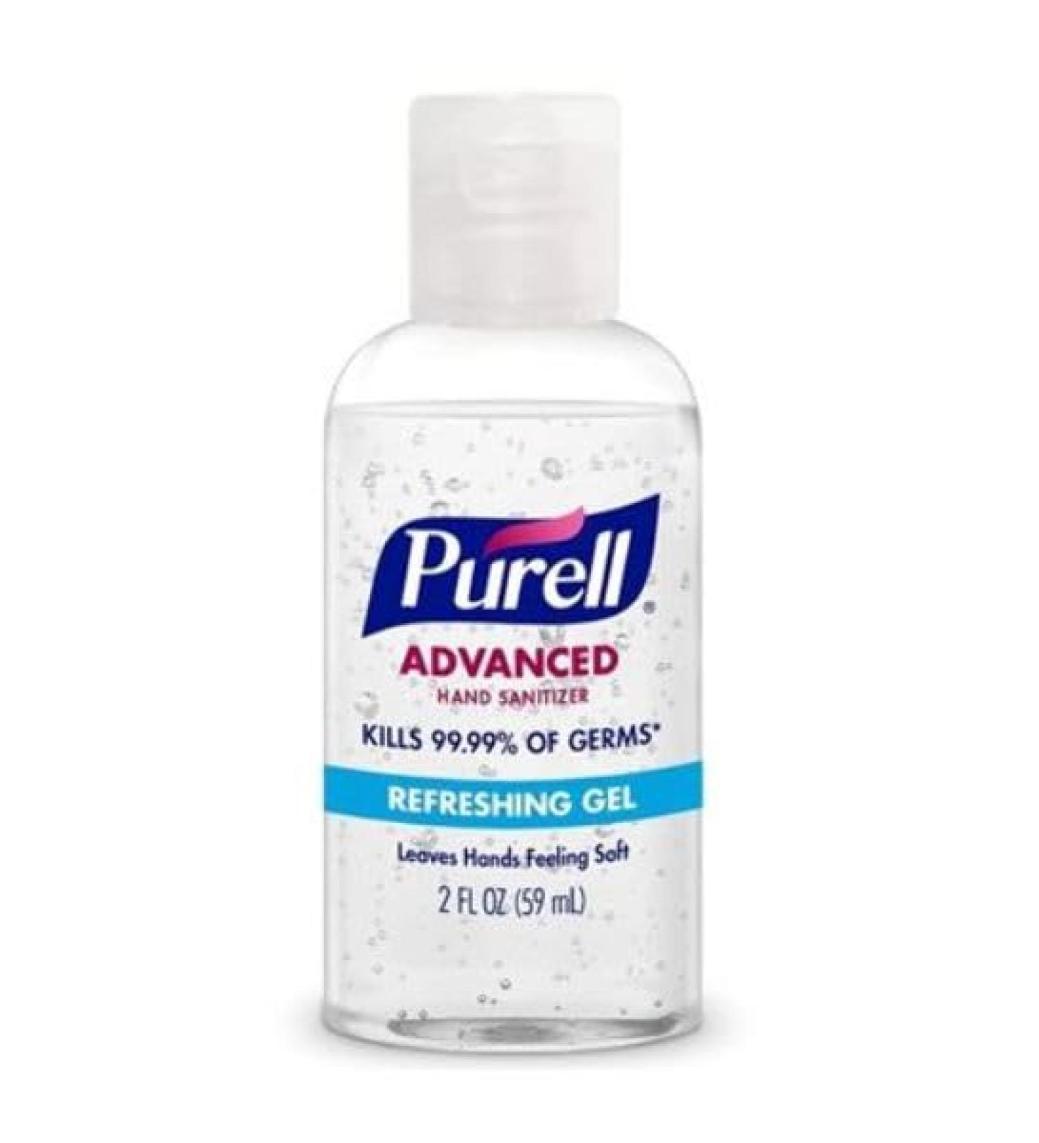 Purell Advanced Instant Hand Sanitizer Gel 2 fl oz - Travel Size Flip-Cap Bottle Bulk 12 Pack | Fast International Shipping - Buy Online on GoSupps.com