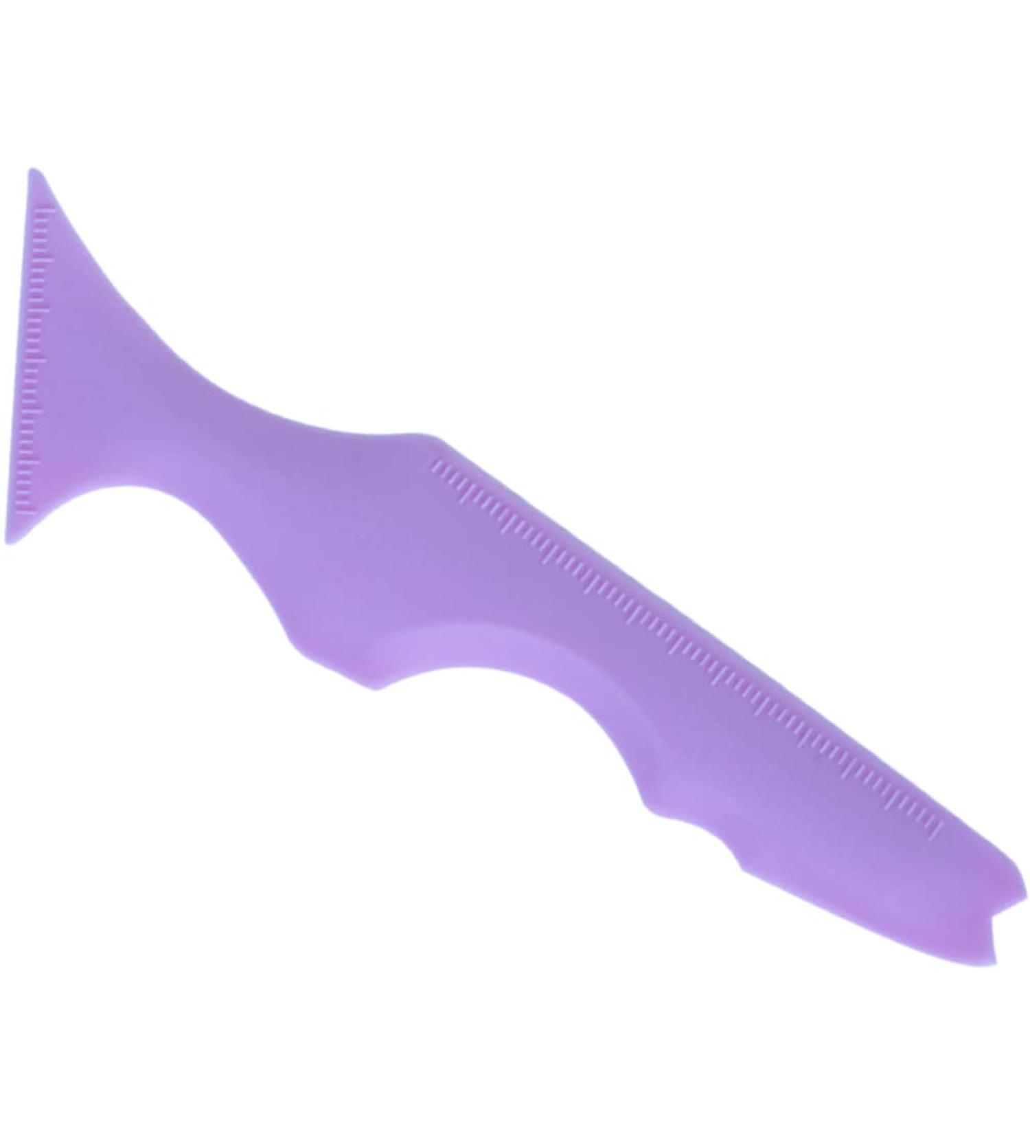 Kichvoe Silicone Beauty Ruler Things for Traveling Makeup Stencil Tool Lash Applicator Line Ruler Abundance Purple - Buy Online on GoSupps.com