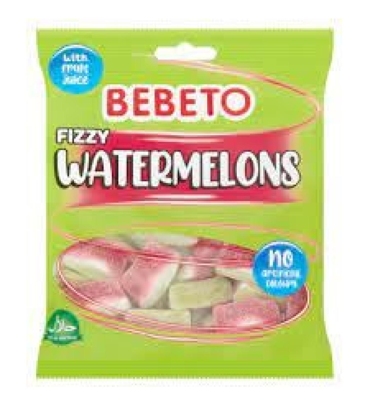 Bebeto Fizzy Watermelons Gummy 150g (Pack of 10)