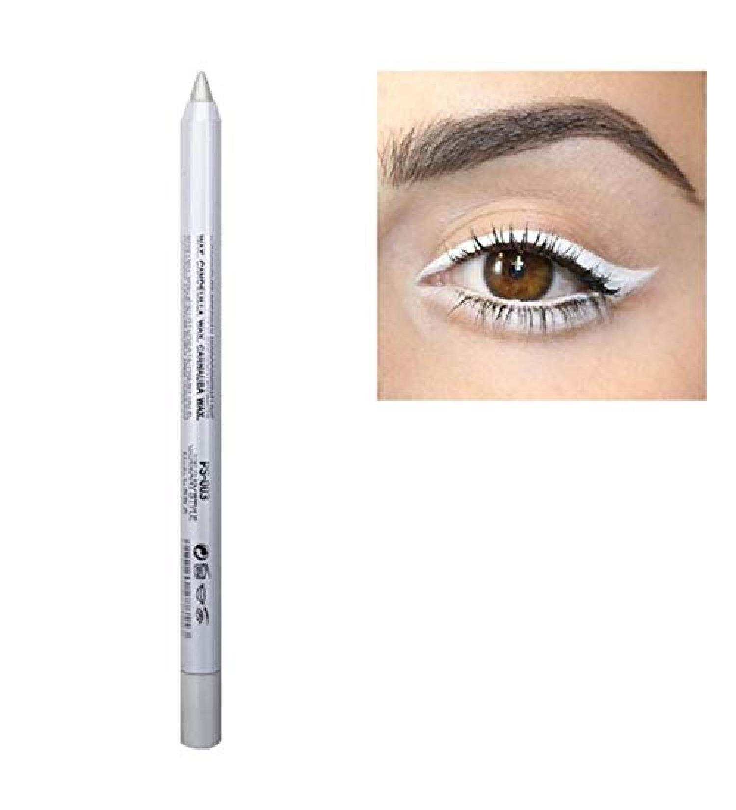 Multi Color Eyeshadow Eyeliner | Metallic Glossy Smoky Eye Makeup | Long Lasting Waterproof Pen | Eye Cosmetics Makeup Tools - 19 White - Buy Online on GoSupps.com
