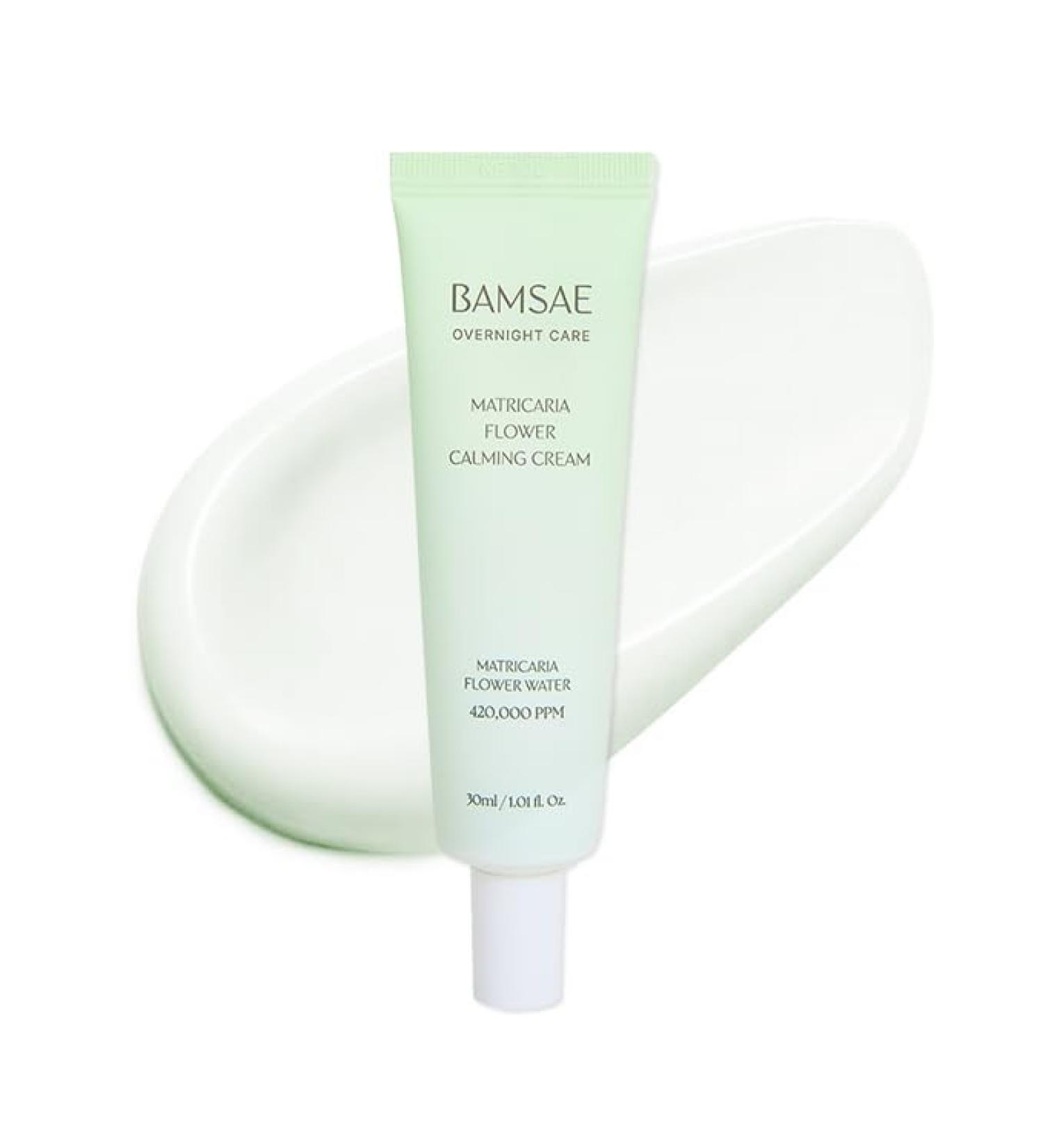 BAMSAE Matricaria Flower Calming Cream Lightweight Daily Moisturizer for Sensitive Skin Soothing & Cooling Effect Clean Korean Skincare 42% Matricaria Flower Water 1.01 fl.oz. - Buy Online on GoSupps.com
