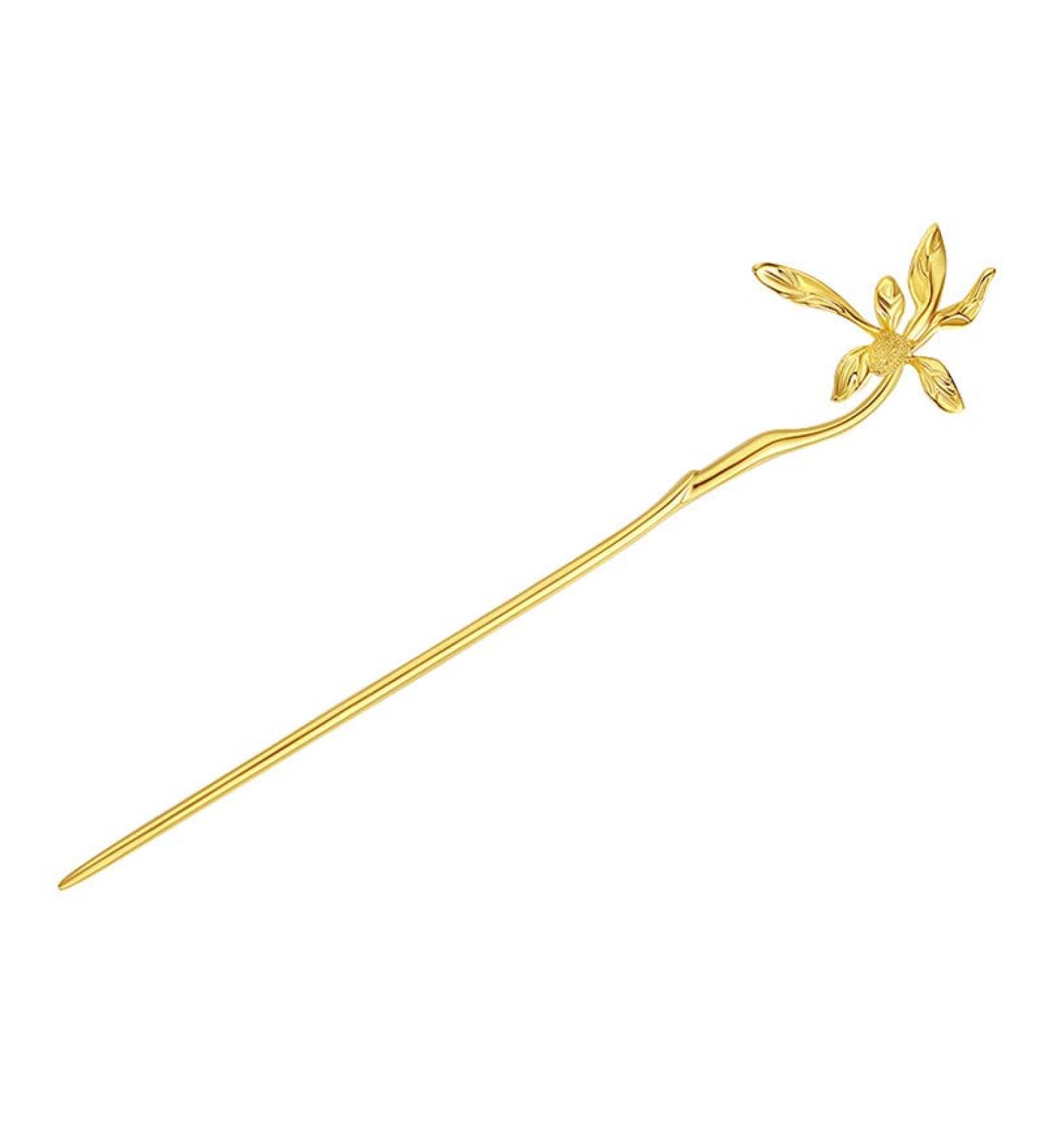 HangErFeng Silver Hairpin Han fu Accessories Hair Stick 602 Gold OneSize - Buy Online on GoSupps.com