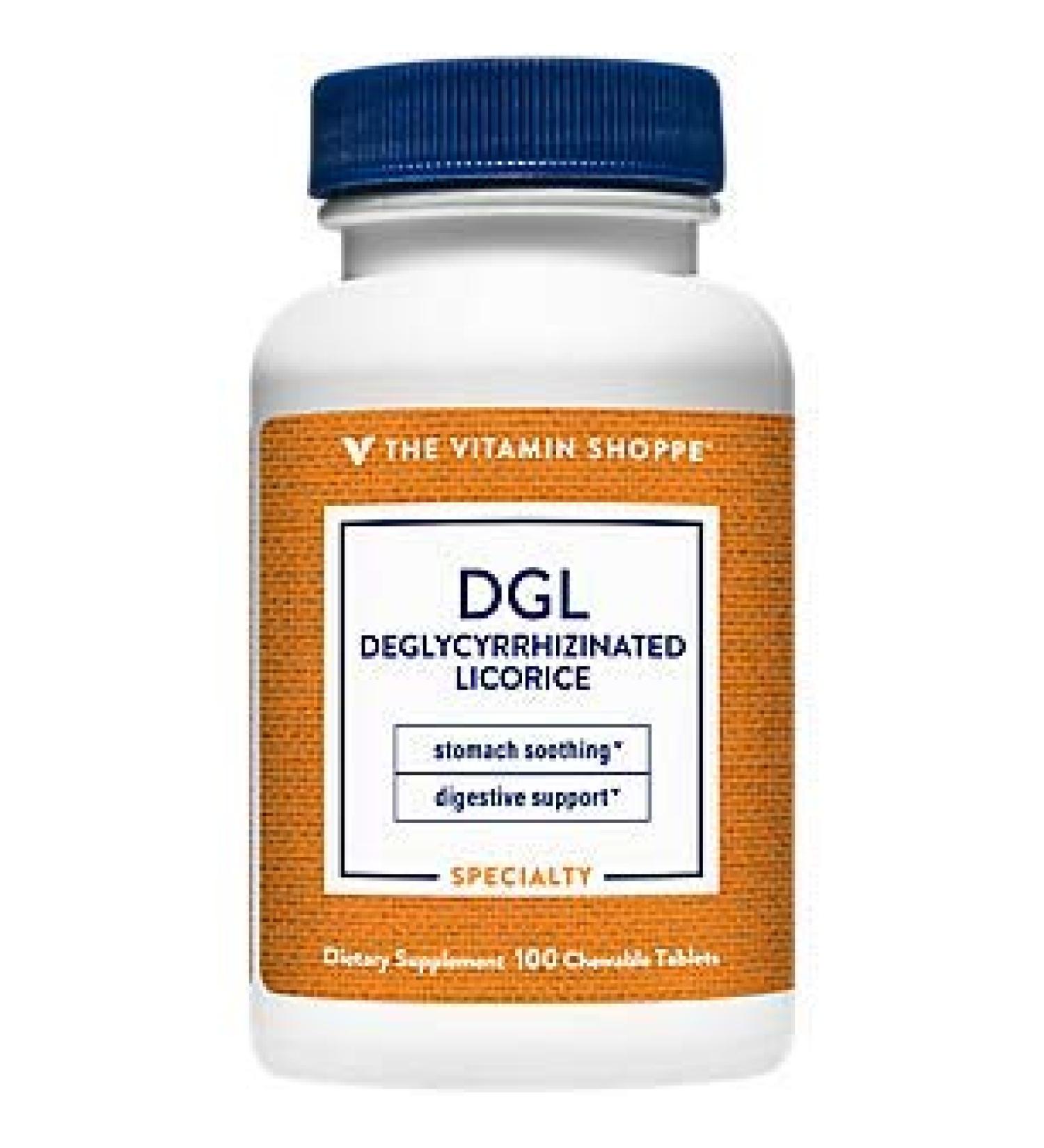 The Vitamin Shoppe DGL 760MG Chewable Tablets - Stomach Soothing Herbal Supplement - Buy Online on GoSupps.com