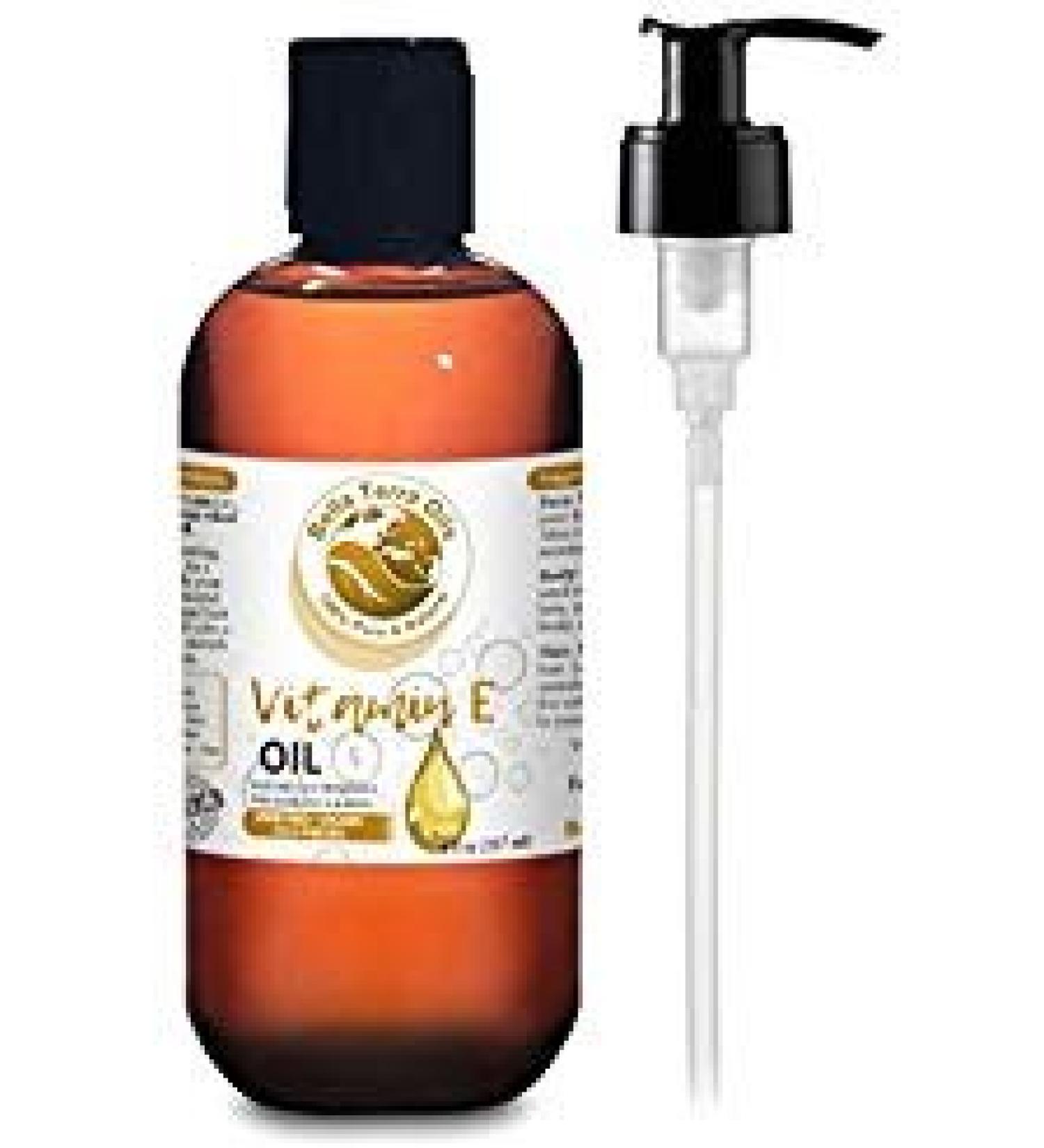 Bella Terra Oils - Organic Vitamin E Oil 8 oz - Introducing the Potency of Natural Organic Vitamin E Extracted from Organic Wheat Germ A Beacon for Face Oils & Serums 8 Fl Oz (Pack of 1)