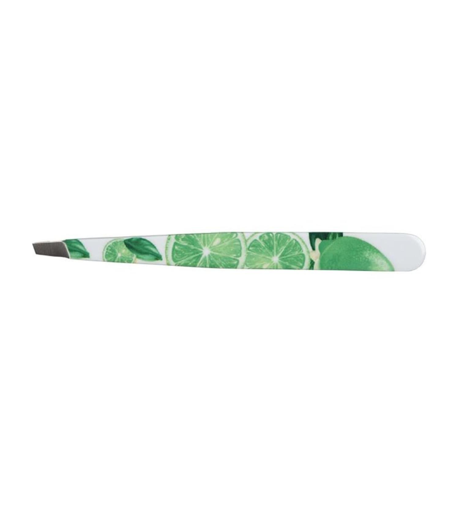Nippes CITRUS cosmetic tweezers limescale | bevelled tip | stainless steel | colourful lacquer | 9 cm long | fine tweezers | tear off eyebrow tweezers - Buy Online on GoSupps.com