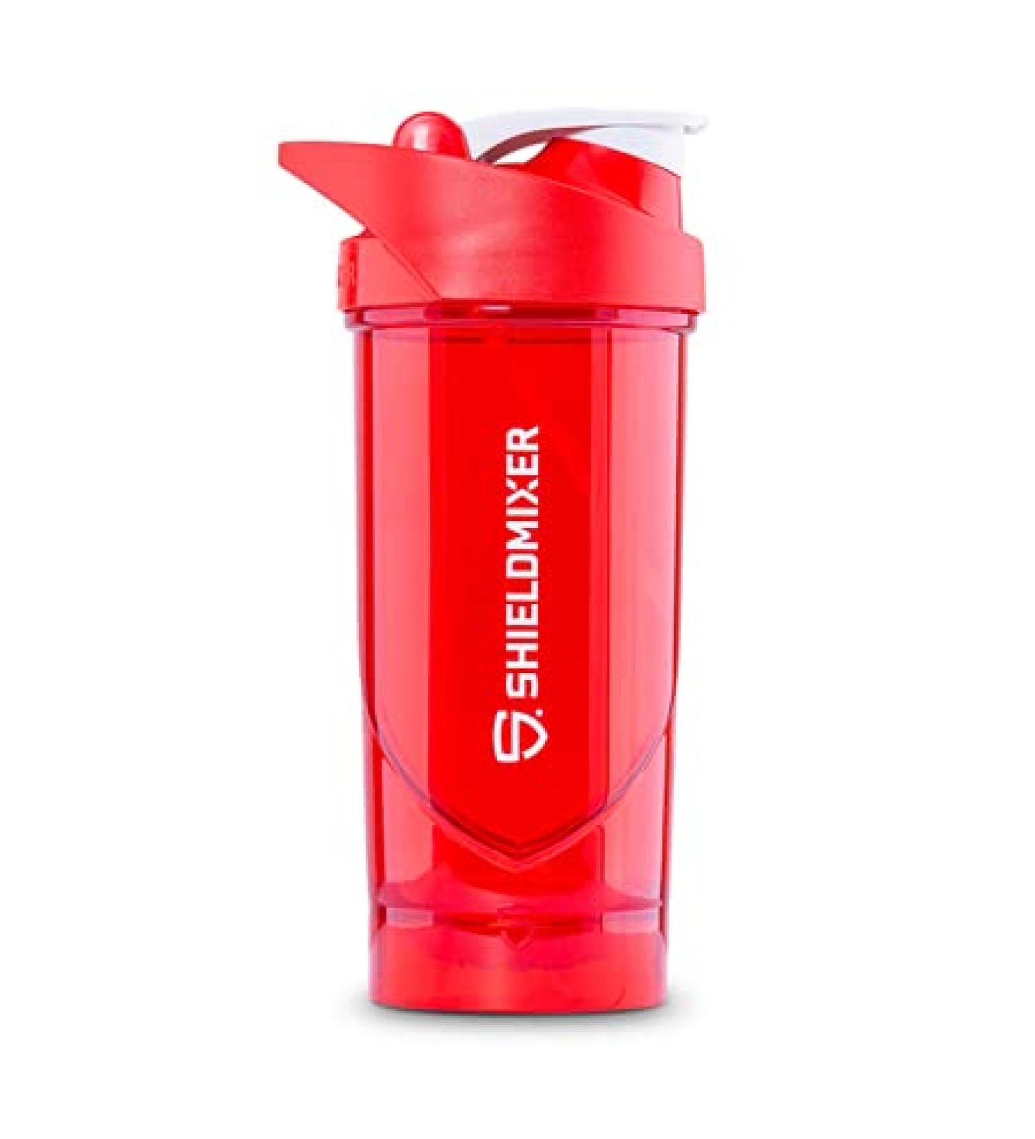 Shieldmixer Hero Pro Classic Shaker - BPA-Free Protein Shaker Bottle - 700ml Red Gym Accessory for Fitness - Buy Online on GoSupps.com
