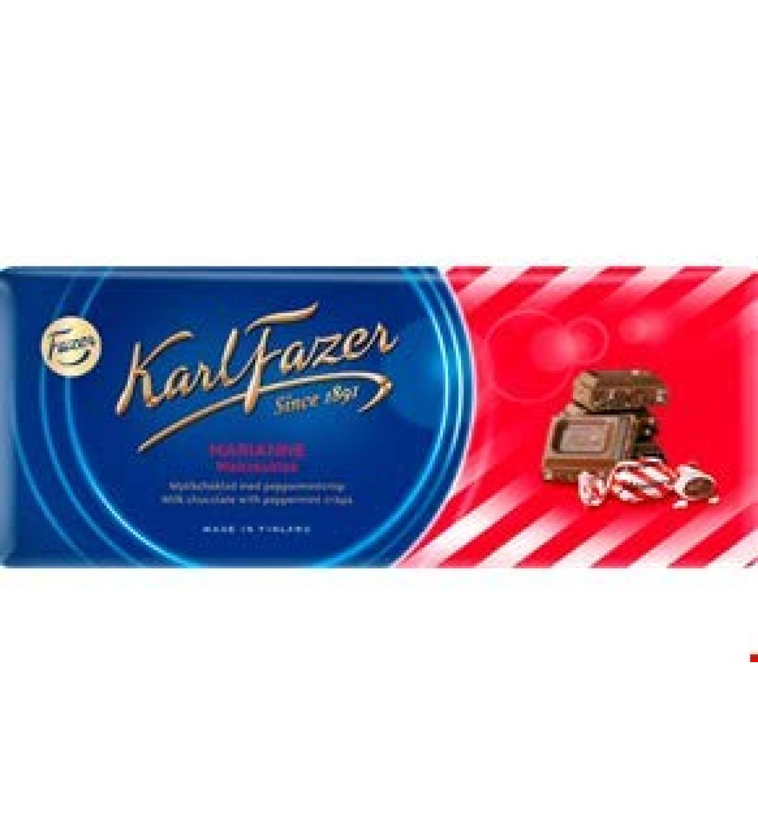 Karl Fazer Milk Chocolate Peppermint Crisps 200g Pack of 8