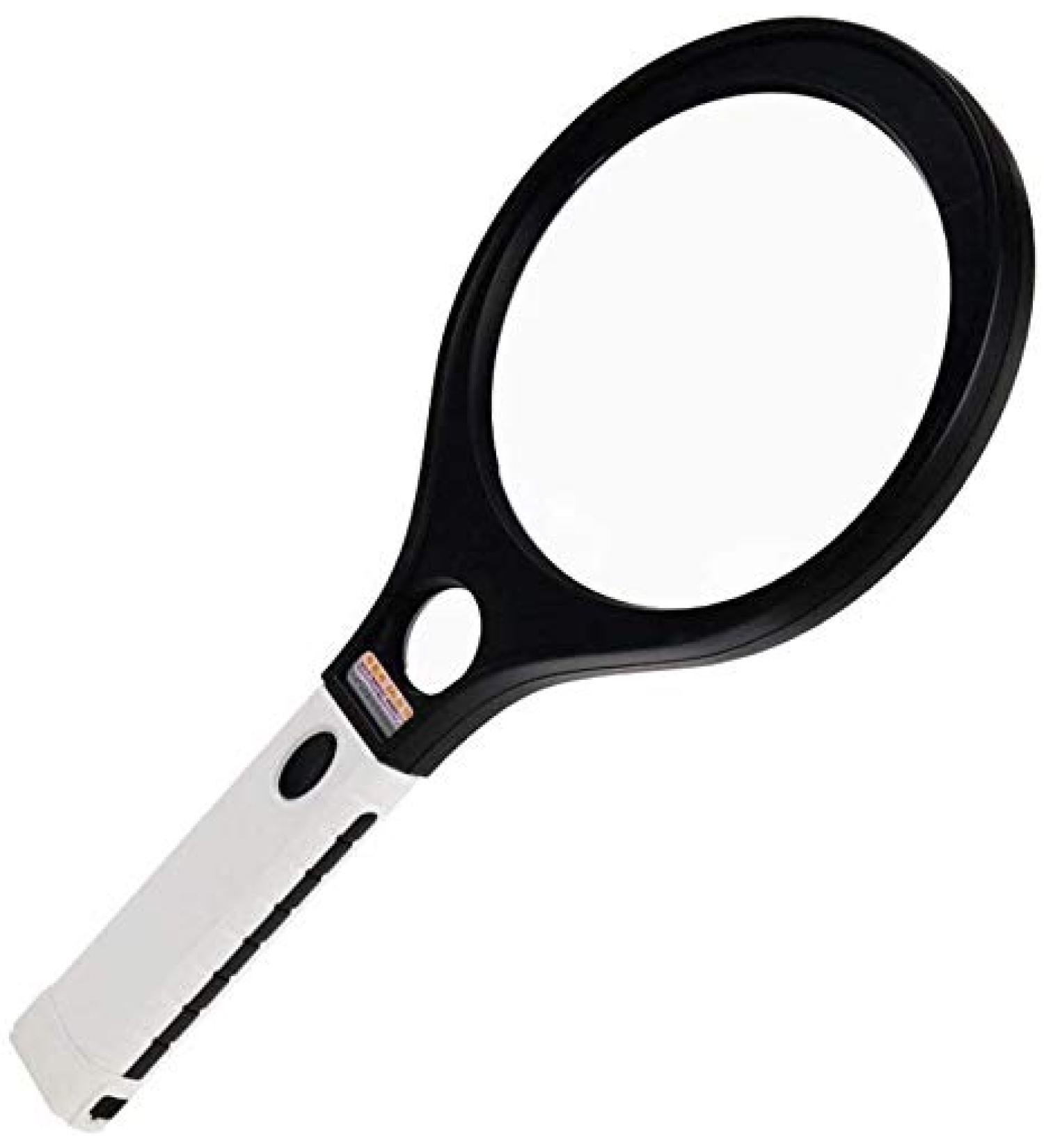 Illuminated Magnifying Glass with Uv Light Hd High Power 10X Handheld Old Man Reading Detector Identification Large Lens Magnifier