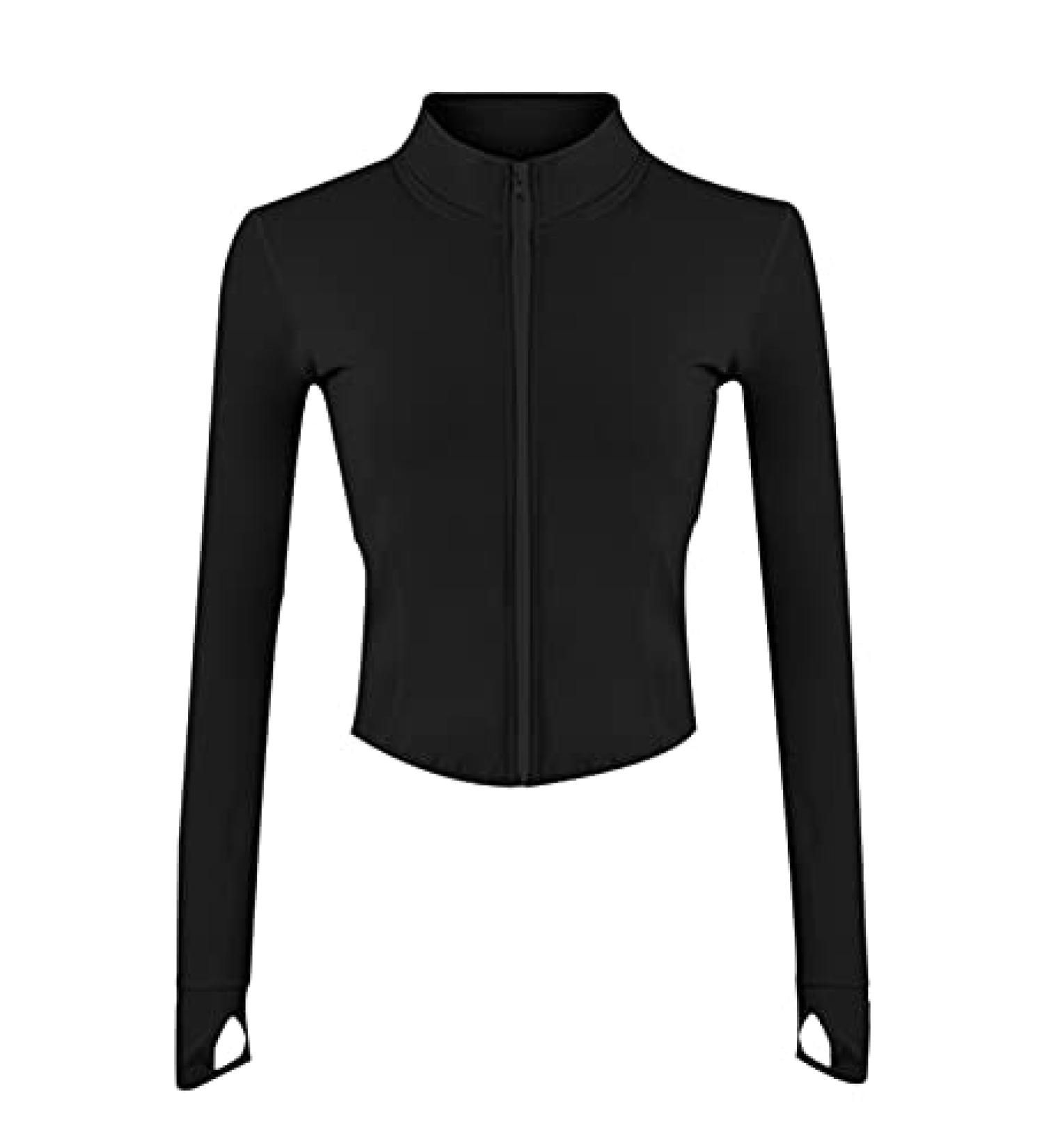 UANEO Women's Cropped Workout Jacket - Yoga Athletic Jacket in Black (Size Small) - Buy Online on GoSupps.com