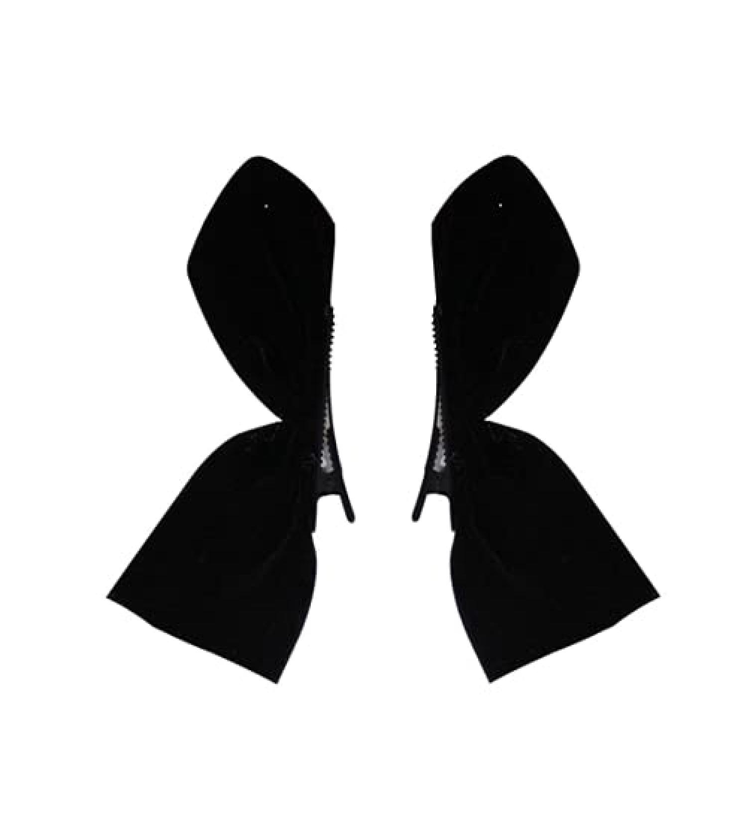 Black Ribbon Bow Hair Clips - Cute Accessories for Girls & Women [1 Pair] - Buy Online on GoSupps.com