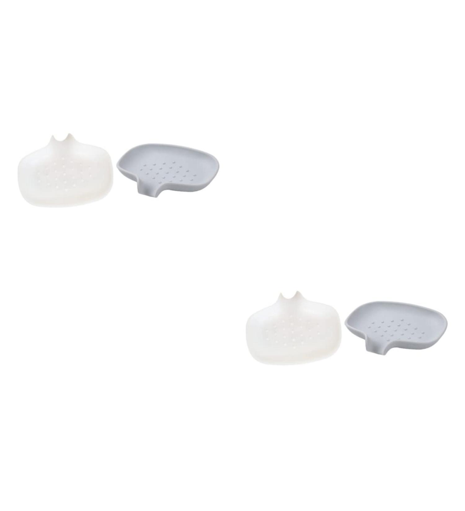 Ciieeo 4 Pcs Box Silicone Soap Dish Wood Trays Vessel Sink Kitchen Sink Sponge Dish Soap Dish for Shower Sponge Soap Wood Pallets Soap Holder for Bathroom Silica Gel Wooden Sponge Holder - Buy Online on GoSupps.com