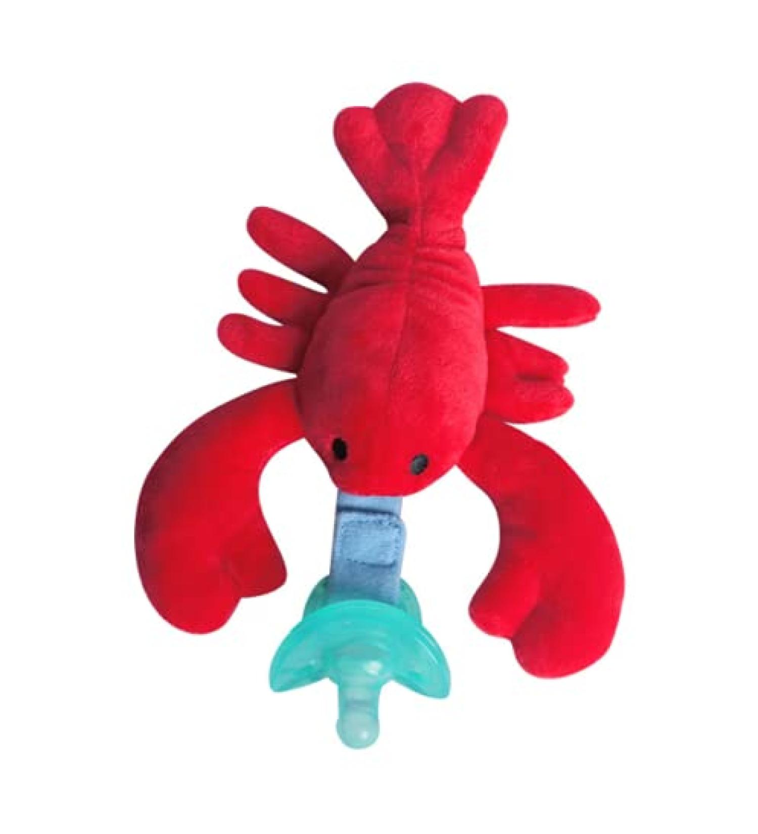 NiBaby BPA-Free Silicone Teether Pacifier with Plush Holder - Lobster Design | Soothie Snuggle Pacifier for Newborns and Infants (0+ Months) - Buy Online on GoSupps.com