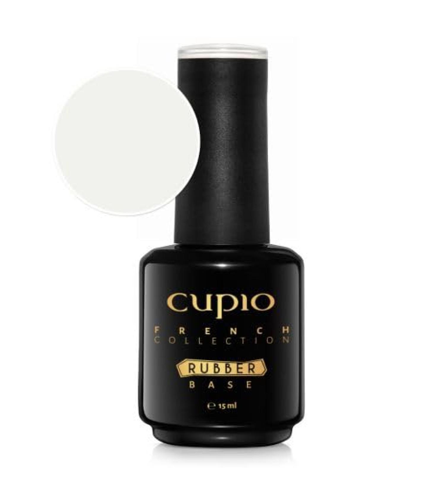 Cupio Rubber Base French Collection Milky White 15 ml Base de construction blanche laiteuse pour manucure French et Babyboomer Auto-nivelante adh rente et flexible R sultat naturel - Buy Online on GoSupps.com