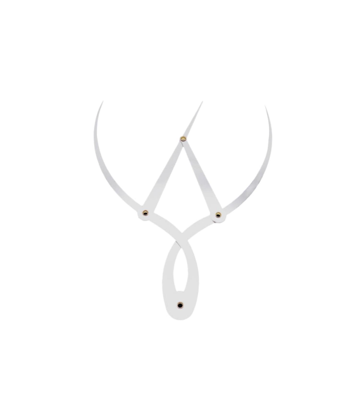 FOMIYES Eyebrow Ruler Sticker Eyebrow Golden Ratio Ruler Brow Stencils Scale Balance Ruler Stainless Steel - Buy Online on GoSupps.com