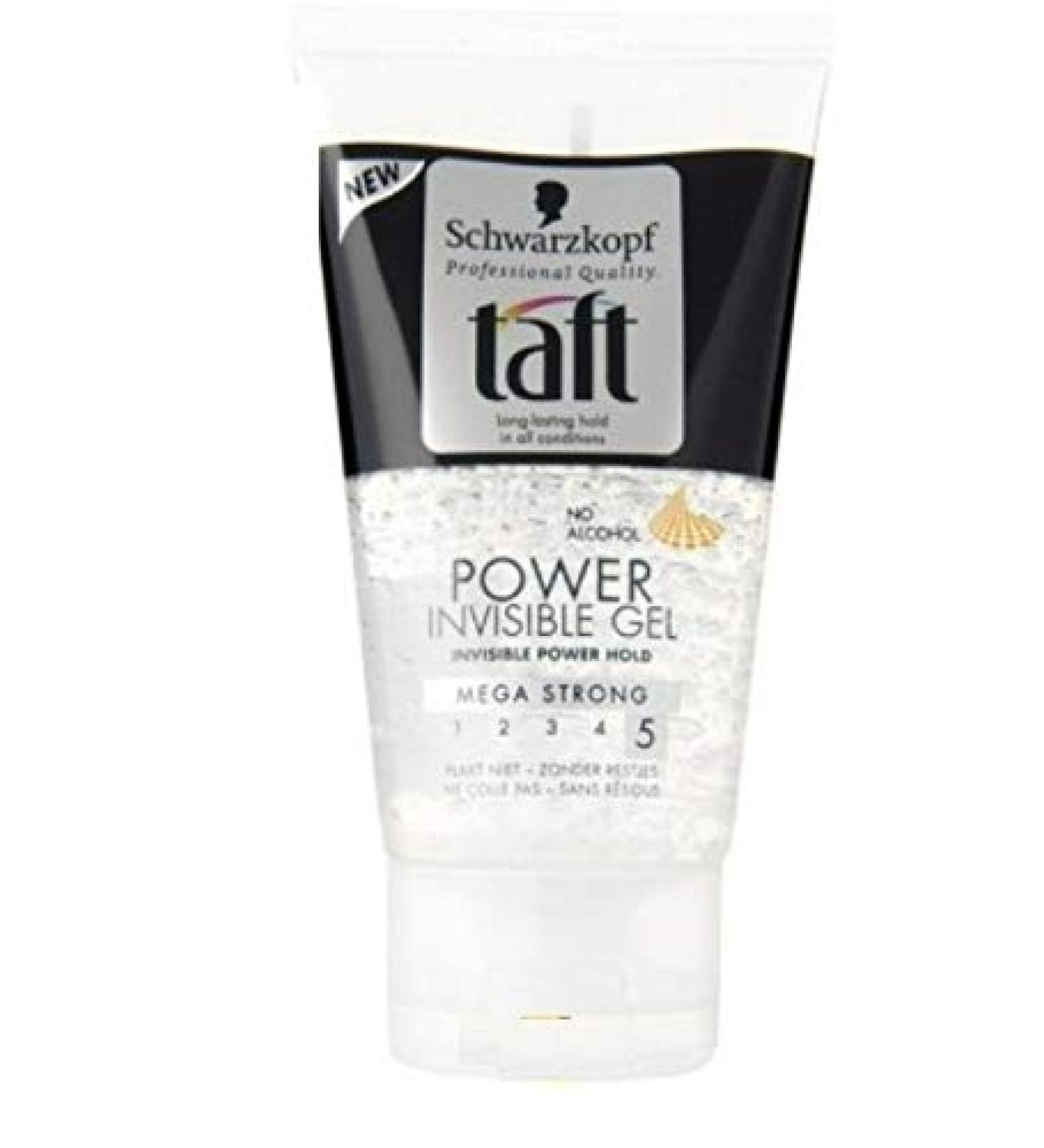 Schwarzkopf Taft Power Invisible Gel (Mega Strong) Pack of 3 tubes of 150 ml