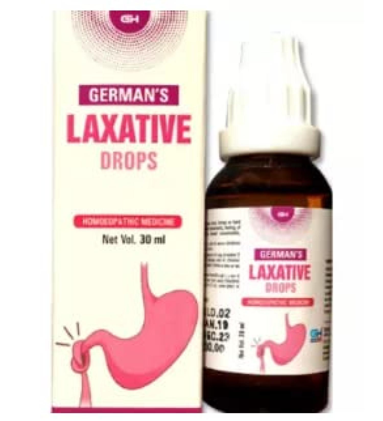 German Homeopathy Laxative Drops - Effective Relief for Chronic Constipation and Indigestion (30ml) - Buy Online on GoSupps.com