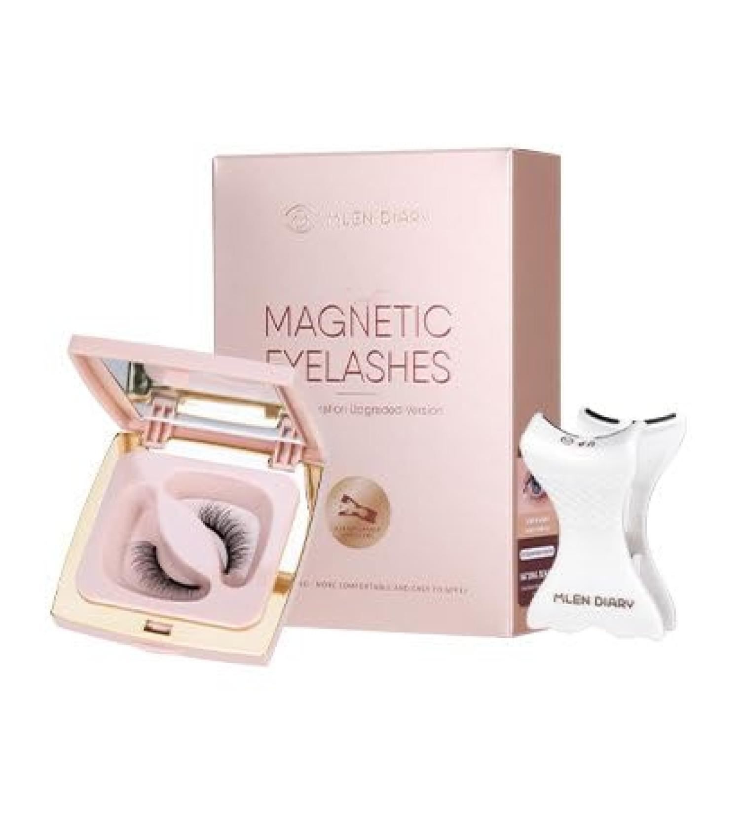 Mlen Diary Magnetic Eyelashes Magnetic Lashes kit Reusable False Eyelashes Without Eyeliner Upgraded 3D Dual Magnetic Eyelashes (01 Sunflower) - Buy Online on GoSupps.com